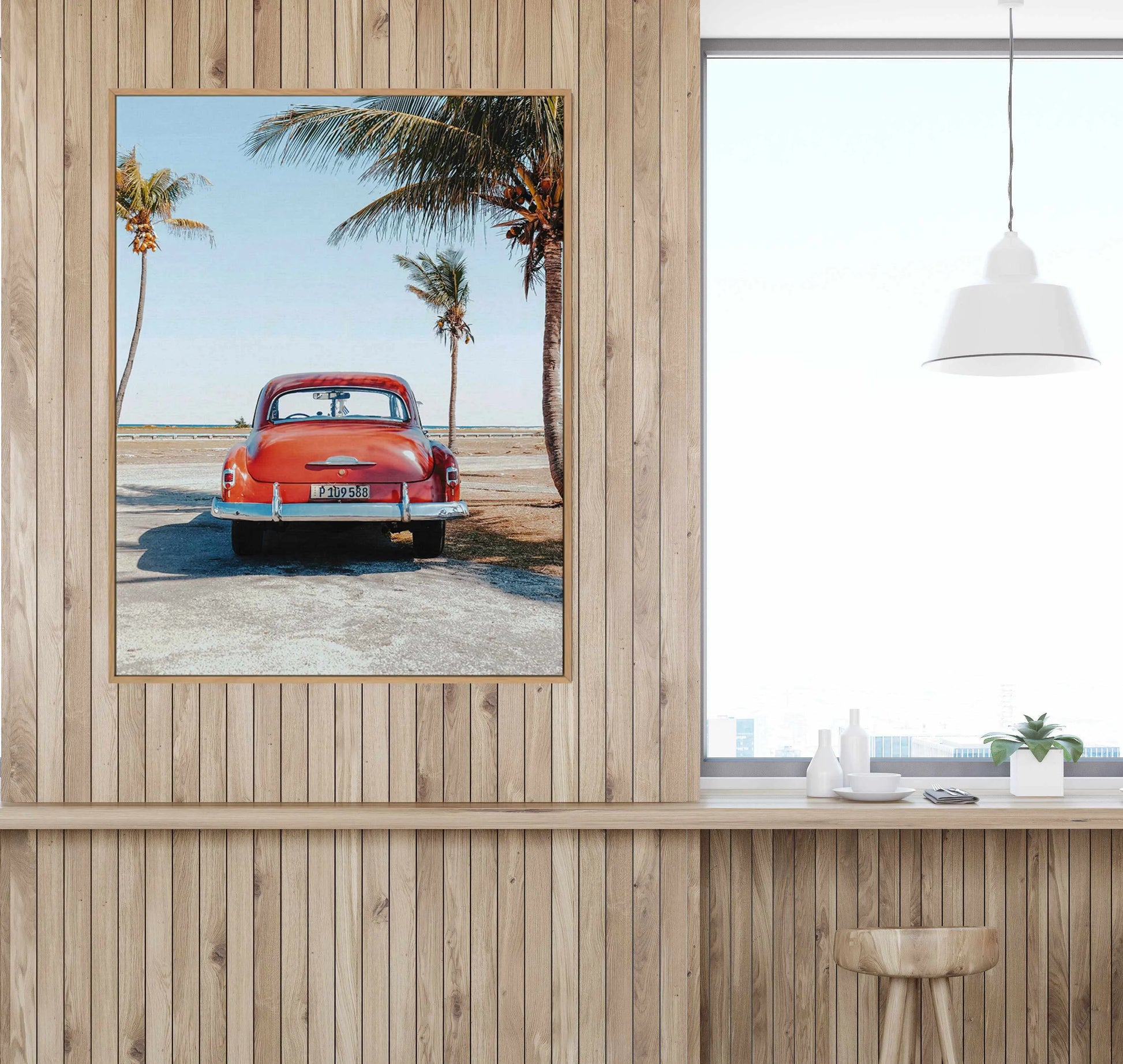 Vintage Ride by Spencer Everett | Framed Canvas Art Print from Olive et Oriel where you can shop wallpaper and artworks online