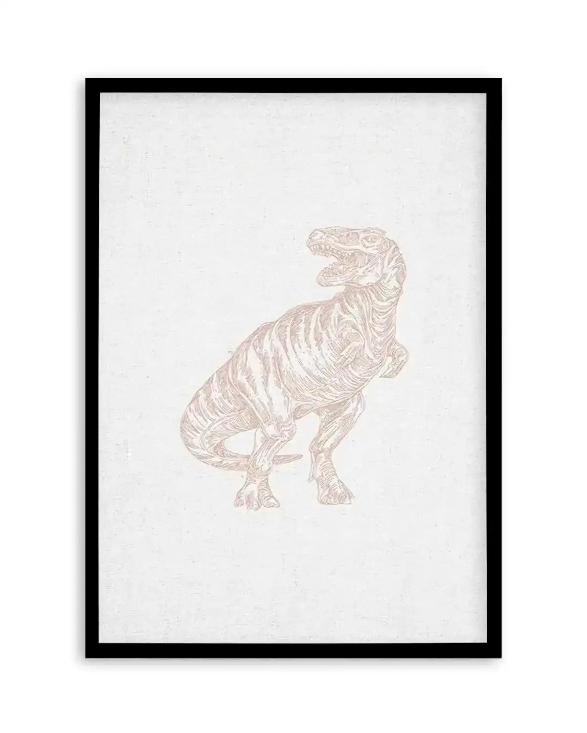 Vintage T-Rex on Linen | Customise Me! Art Print from Olive et Oriel where you can shop wallpaper and artworks online
