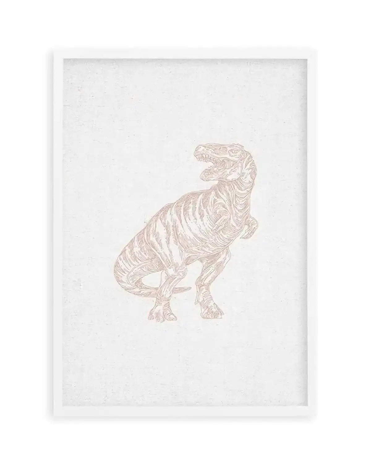 Vintage T-Rex on Linen | Customise Me! Art Print from Olive et Oriel where you can shop wallpaper and artworks online