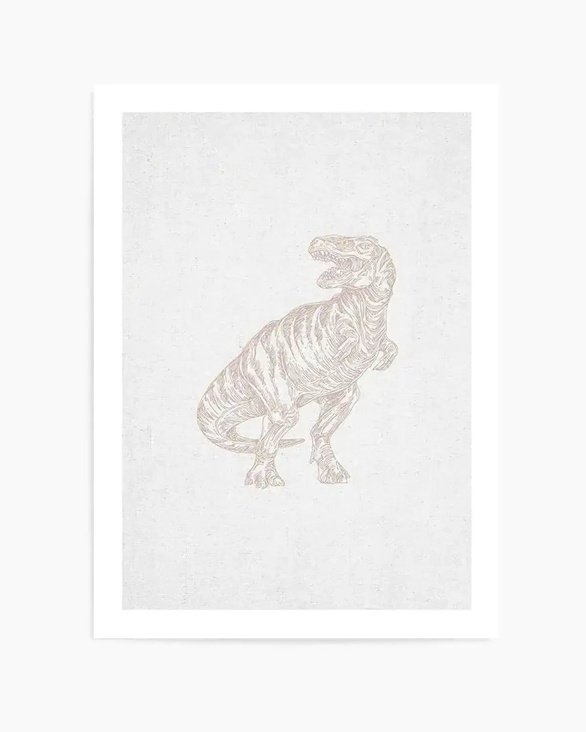 Vintage T-Rex on Linen | Customise Me! Art Print from Olive et Oriel where you can shop wallpaper and artworks online