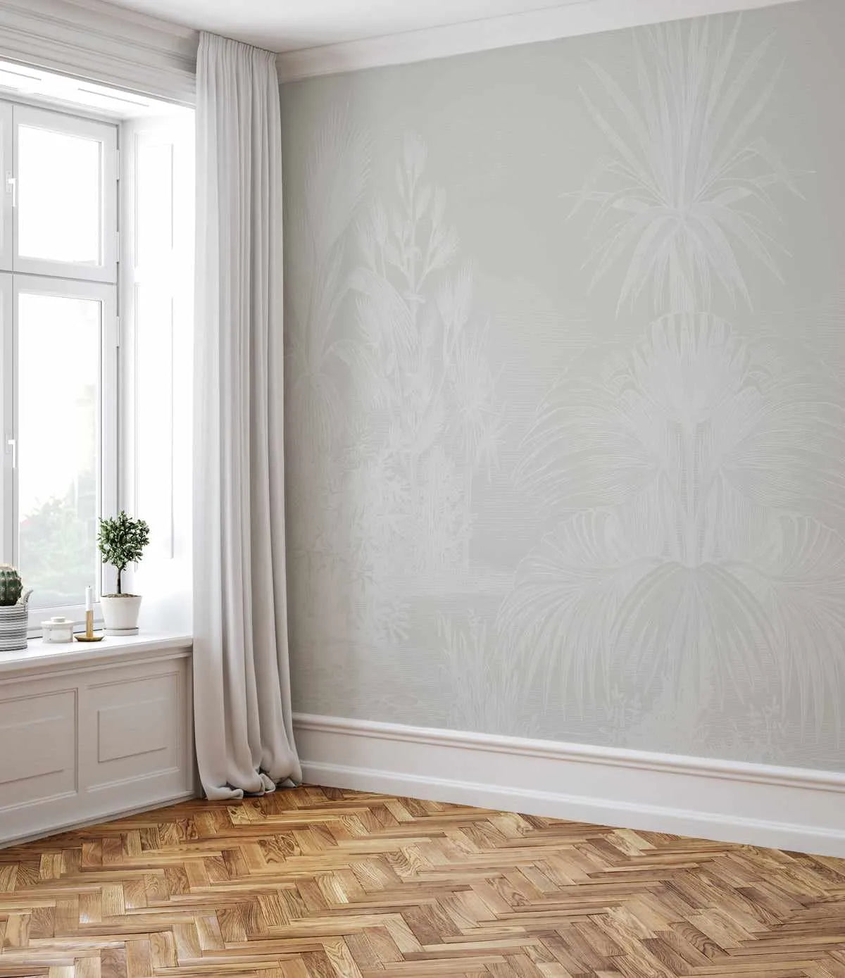 Vintage Tropics in Neutral Wallpaper Mural-Wallpaper-Buy Kids Removable Wallpaper Online Our Custom Made Children√¢‚Ç¨‚Ñ¢s Wallpapers Are A Fun Way To Decorate And Enhance Boys Bedroom Decor And Girls Bedrooms They Are An Amazing Addition To Your Kids Bedroom Walls Our Collection of Kids Wallpaper Is Sure To Transform Your Kids Rooms Interior Style From Pink Wallpaper To Dinosaur Wallpaper Even Marble Wallpapers For Teen Boys Shop Peel And Stick Wallpaper Online Today With Olive et Oriel