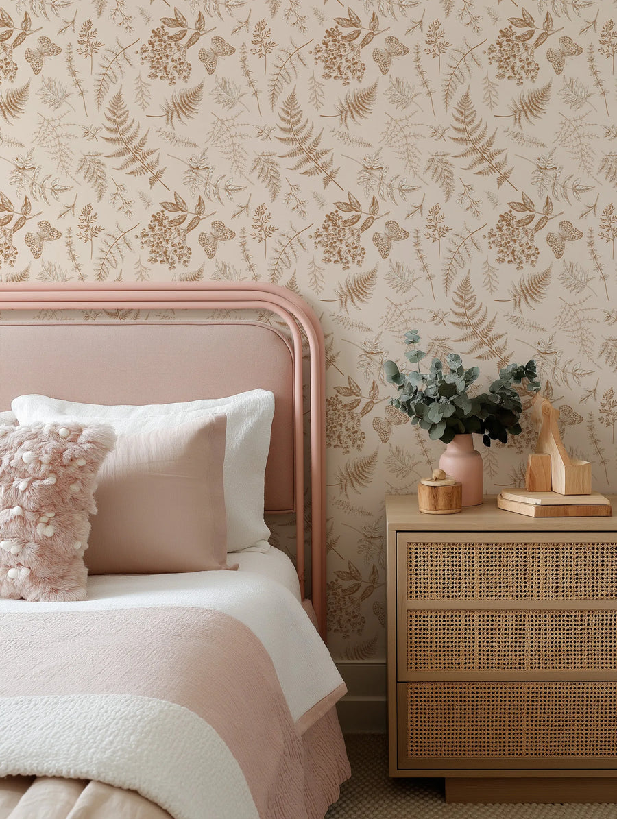 Vintage Botanica Wallpaper from Olive et Oriel where you can shop wallpaper and artworks online
