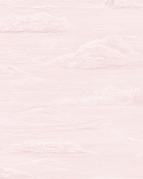 Vintage Clouds in Soft Pink Wallpaper