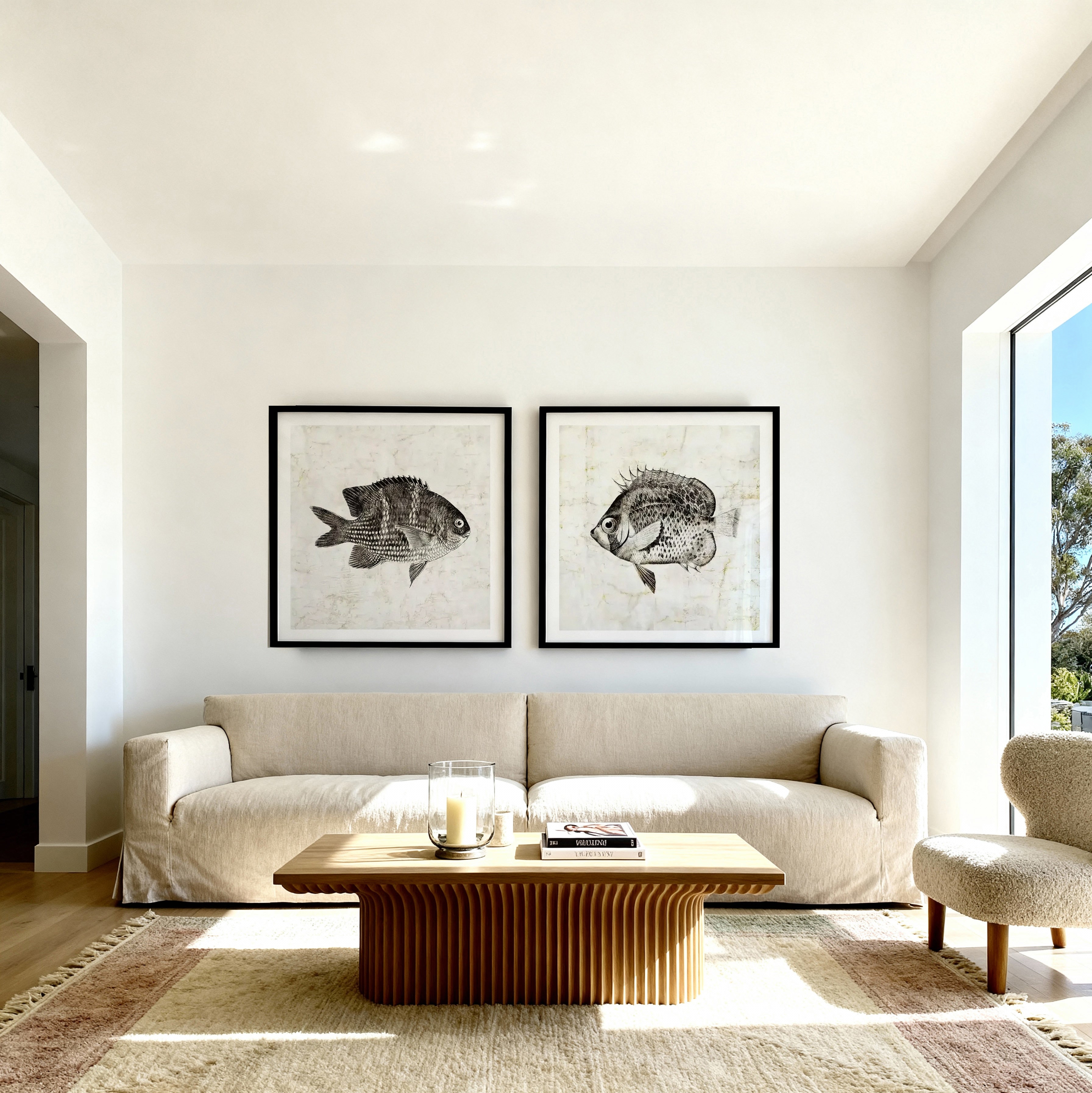 Vintage Fish I & IV Art Print Set of 2 | Matching Wall Art