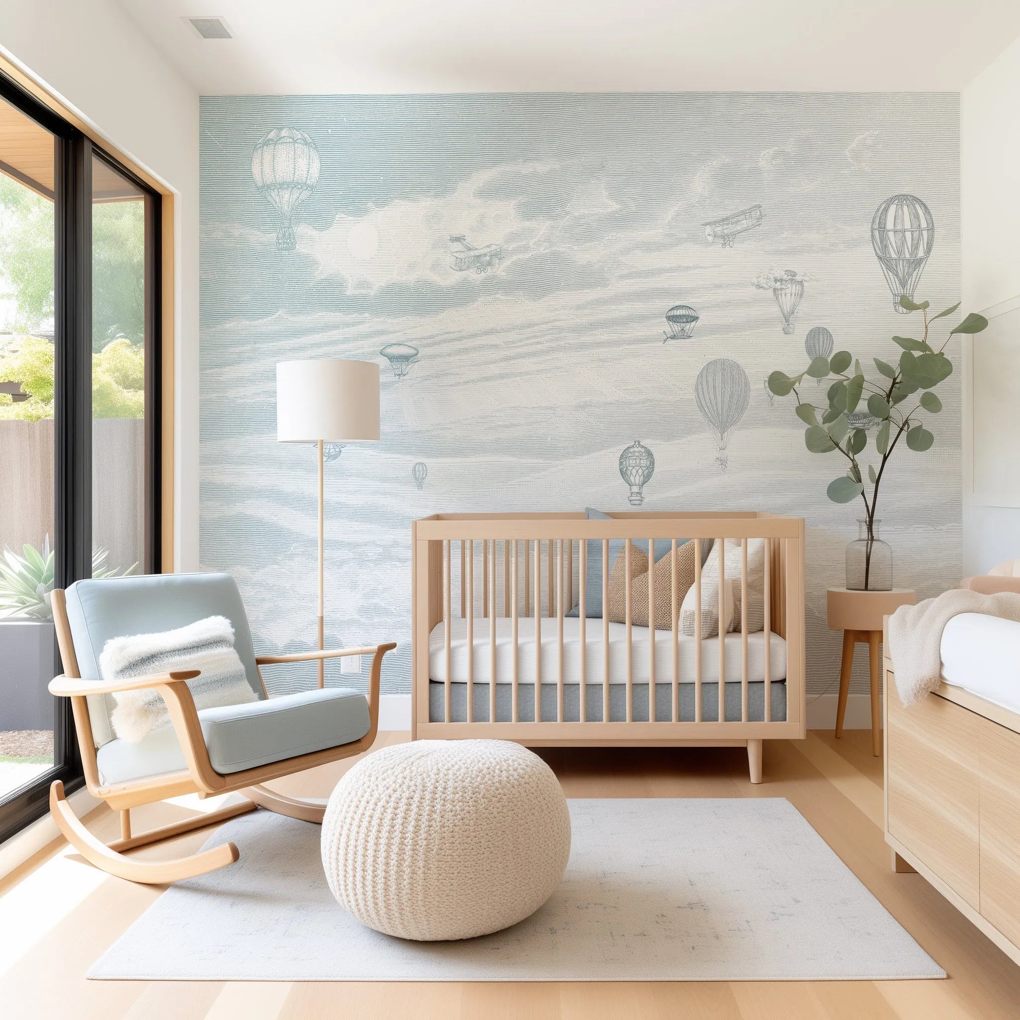 Vintage Hot Air Balloons Wallpaper Mural from Olive et Oriel where you can shop wallpaper and artworks online