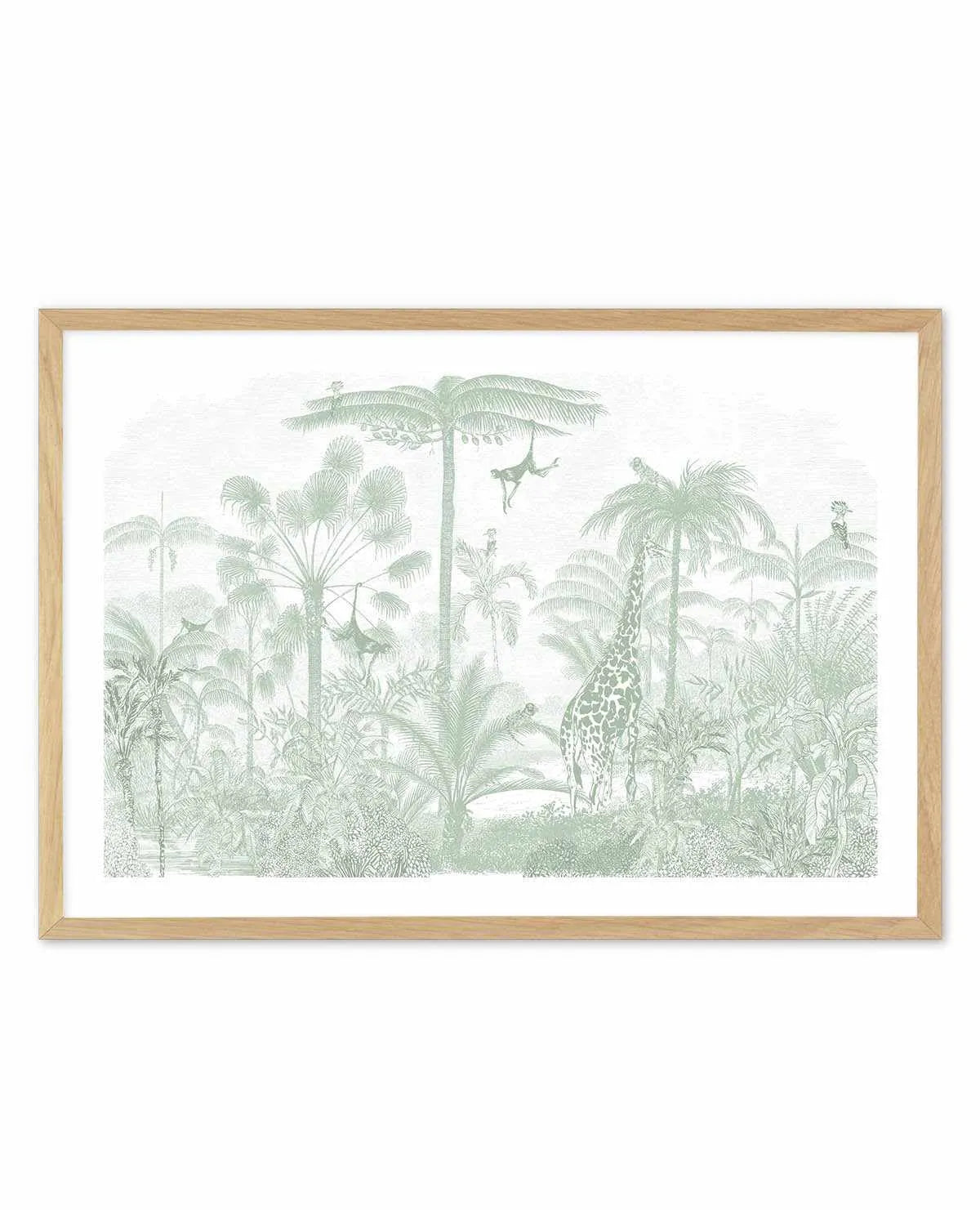 Vintage Jungle In Green Art Print from Olive et Oriel where you can shop wallpaper and artworks online