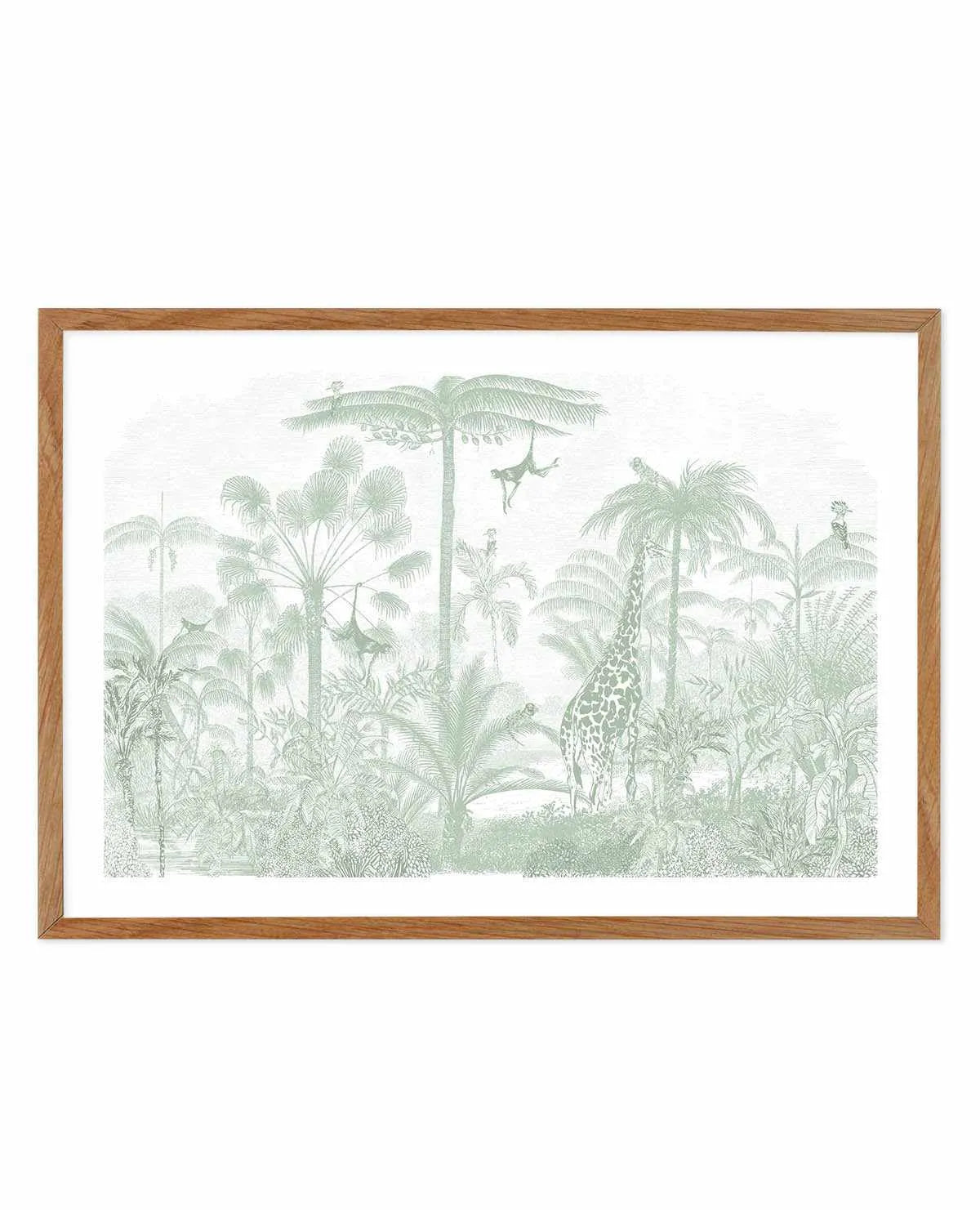 Vintage Jungle In Green Art Print from Olive et Oriel where you can shop wallpaper and artworks online