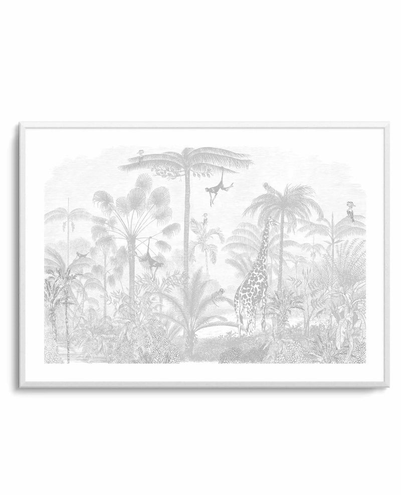 Vintage Jungle In Mist Art Print from Olive et Oriel where you can shop wallpaper and artworks online