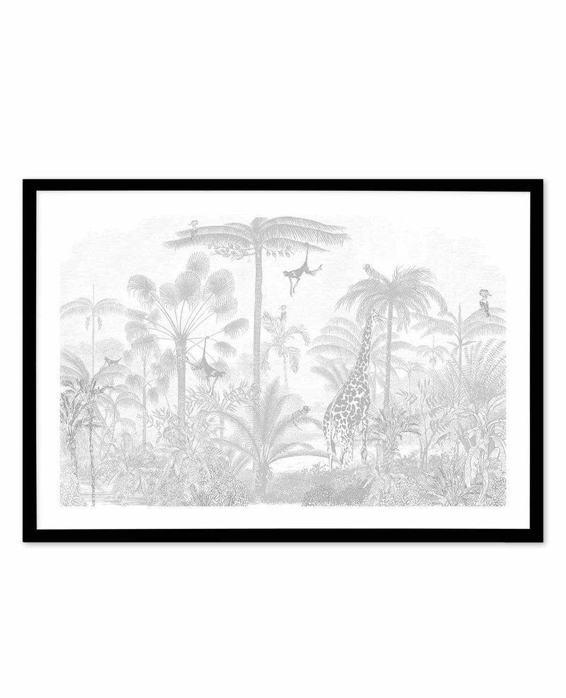 Vintage Jungle In Mist Art Print