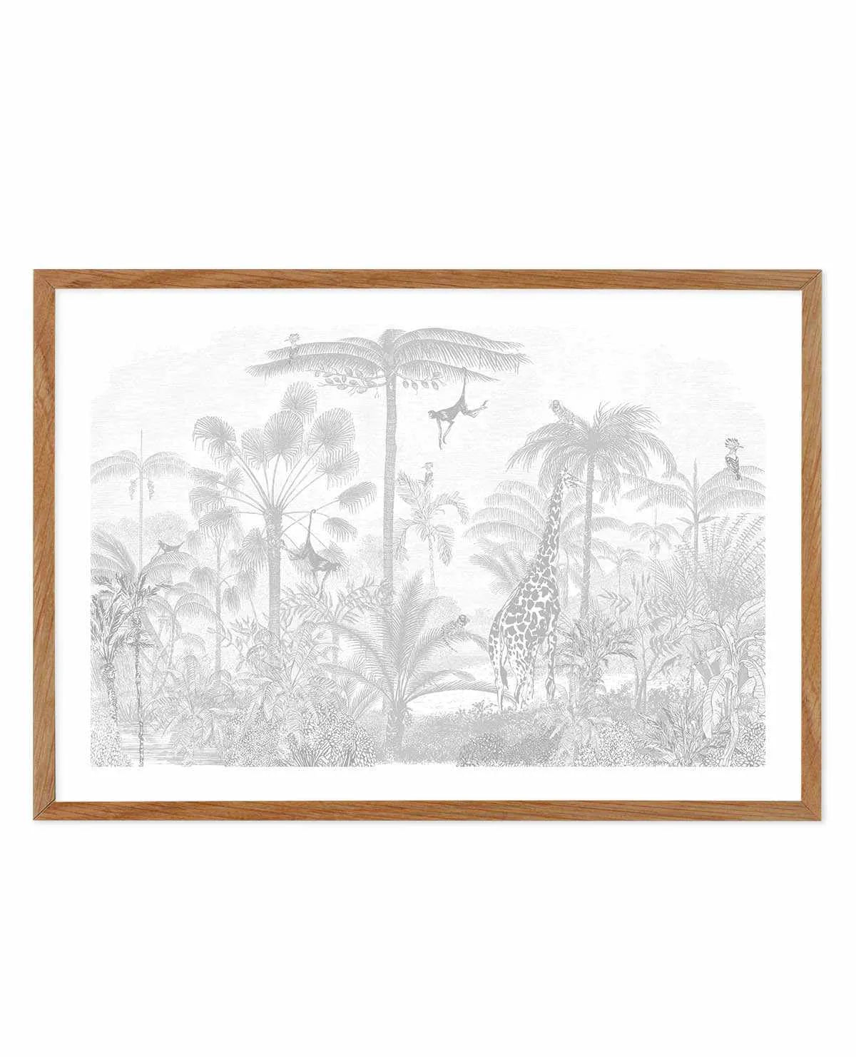 Vintage Jungle In Mist Art Print from Olive et Oriel where you can shop wallpaper and artworks online