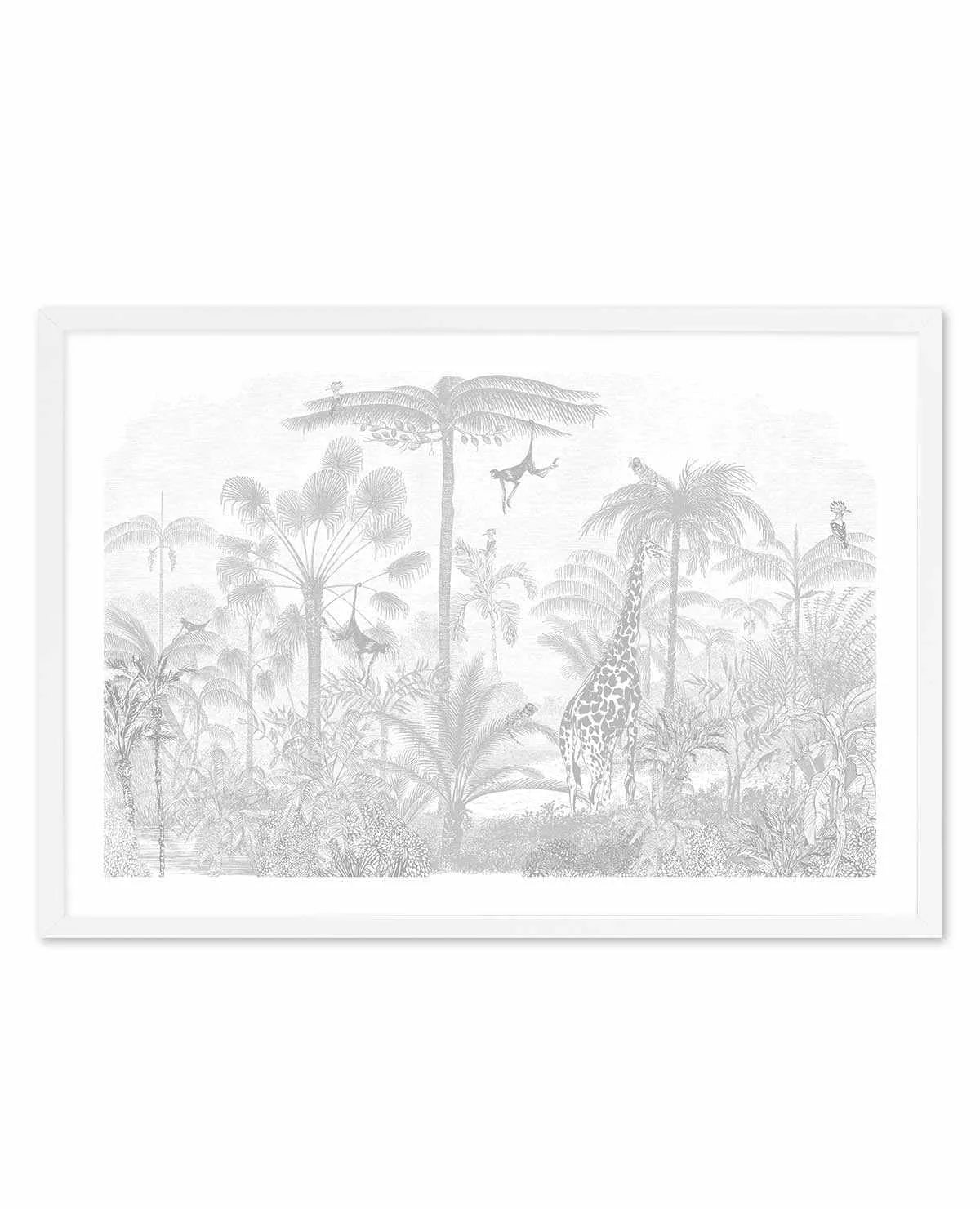 Vintage Jungle In Mist Art Print from Olive et Oriel where you can shop wallpaper and artworks online