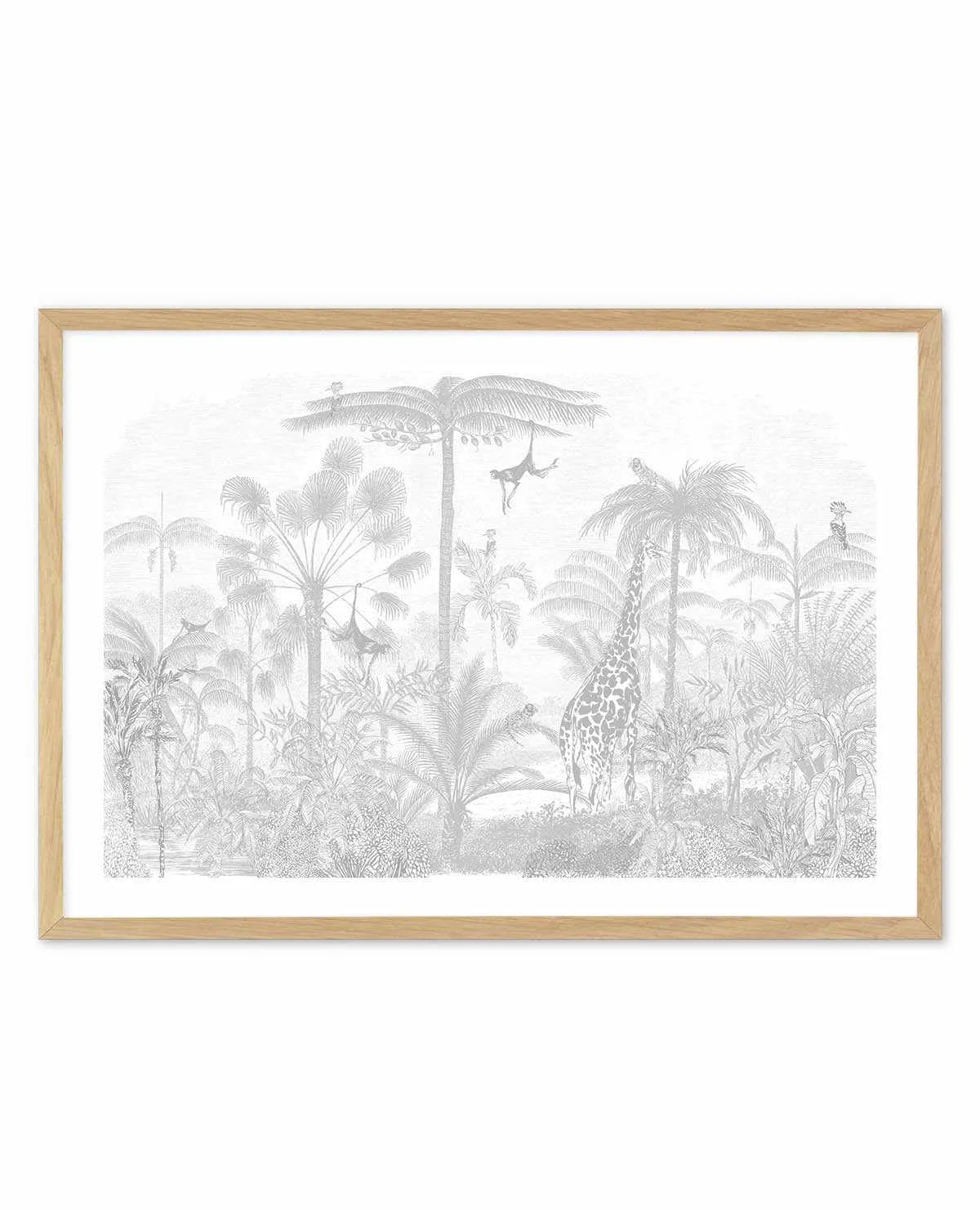 Vintage Jungle In Mist Art Print from Olive et Oriel where you can shop wallpaper and artworks online