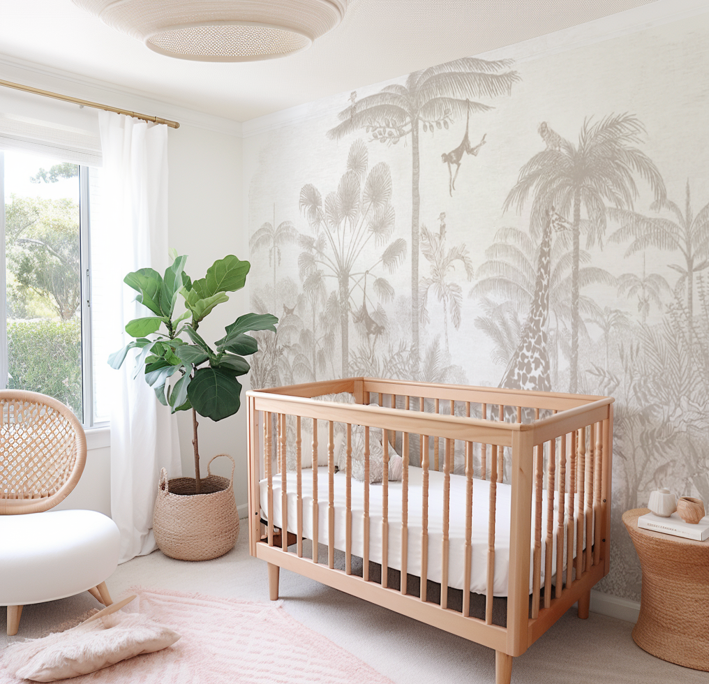 Vintage Jungle in Sahara Wallpaper Mural