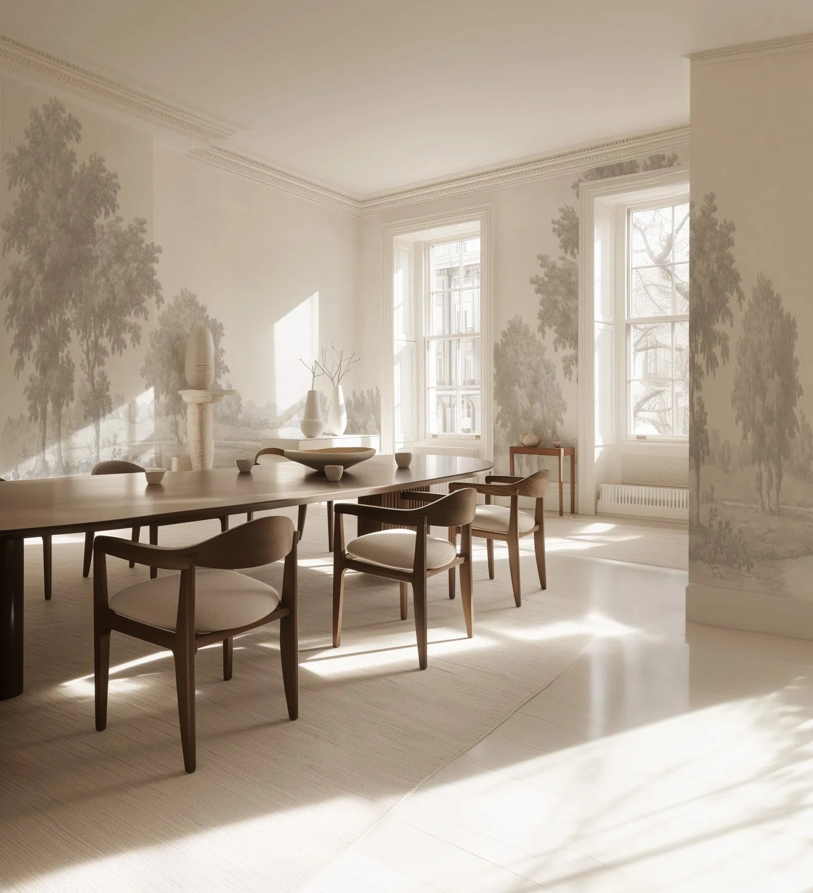 Vintage Oak Tree Wallpaper Mural from Olive et Oriel where you can shop wallpaper and artworks online