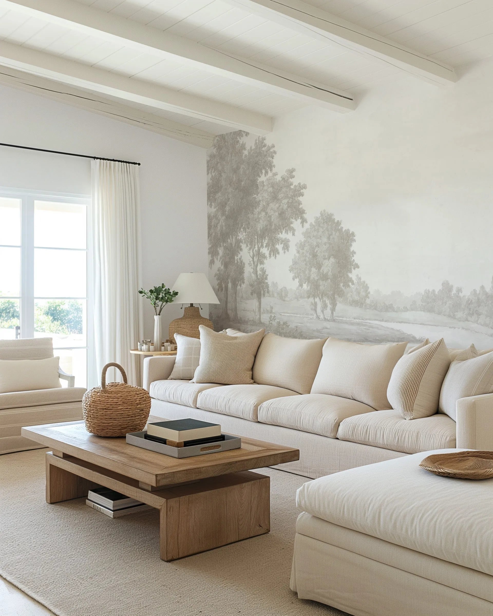 Vintage Oak Tree Wallpaper Mural from Olive et Oriel where you can shop wallpaper and artworks online