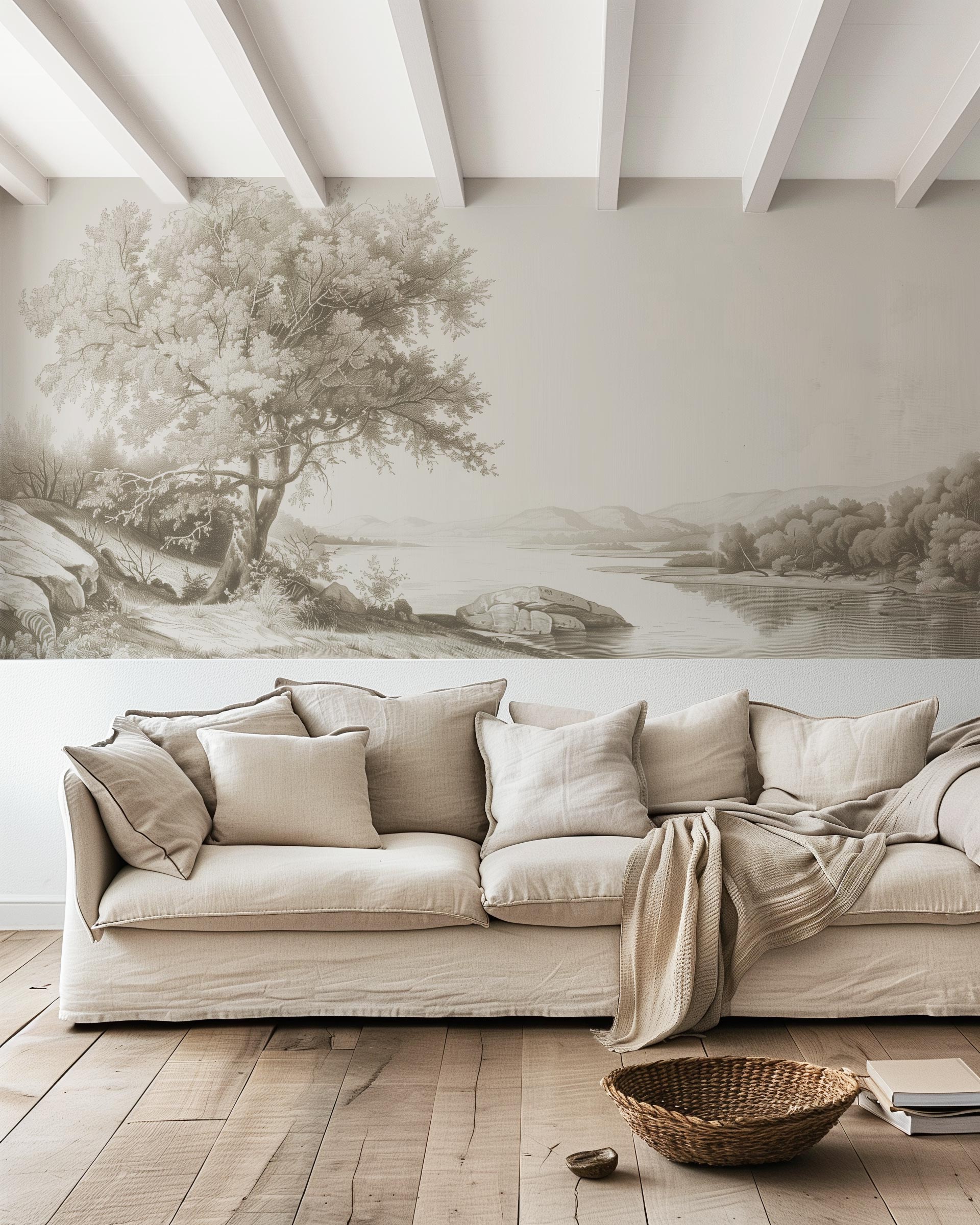 Vintage River Wallpaper Mural