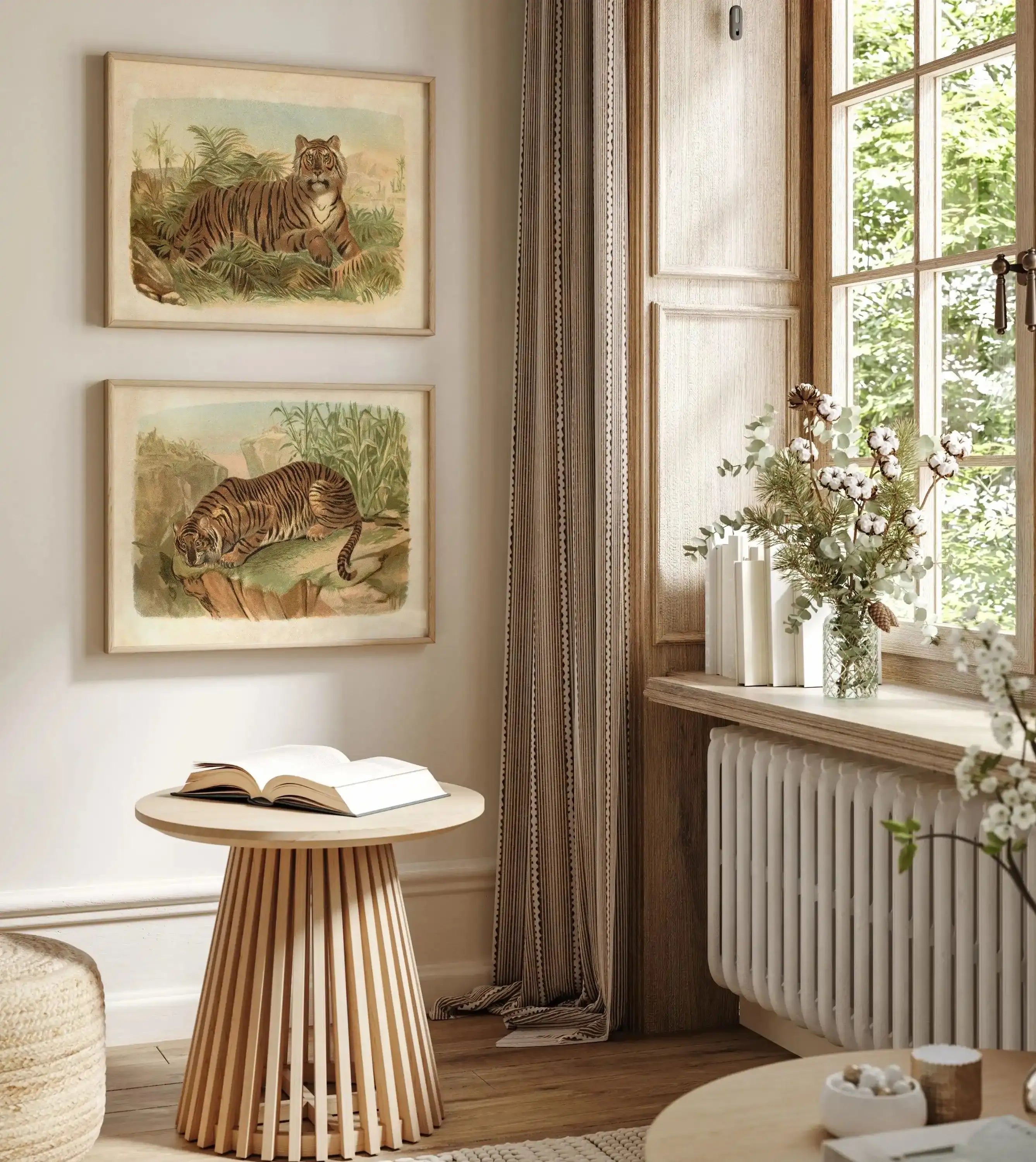 Vintage Tiger II Art Print-PRINT-Olive et Oriel-Olive et Oriel-Buy-Australian-Art-Prints-Online-with-Olive-et-Oriel-Your-Artwork-Specialists-Austrailia-Decorate-With-Coastal-Photo-Wall-Art-Prints-From-Our-Beach-House-Artwork-Collection-Fine-Poster-and-Framed-Artwork