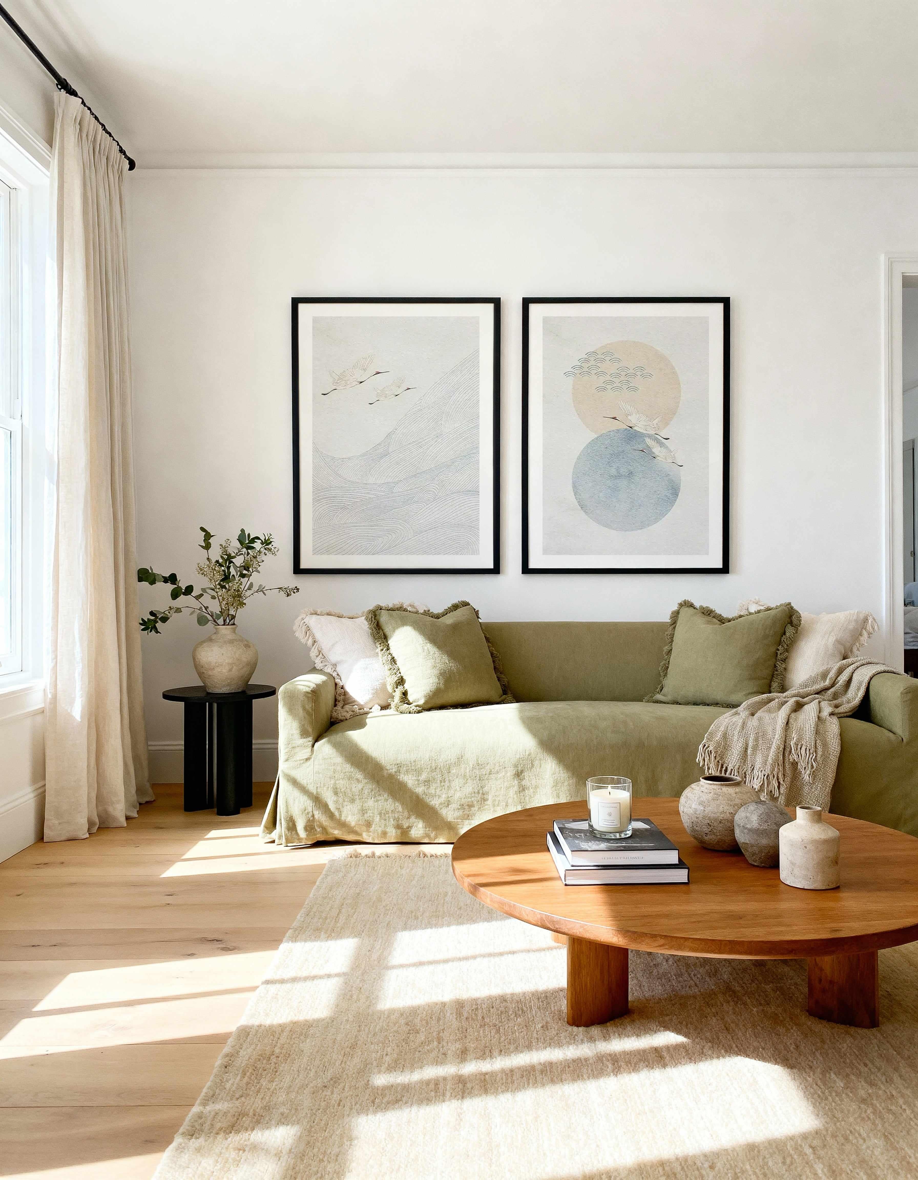 Vintage Crane I & II Art Print Set of 2 | Matching Wall Art from Olive et Oriel where you can shop wallpaper and artworks online