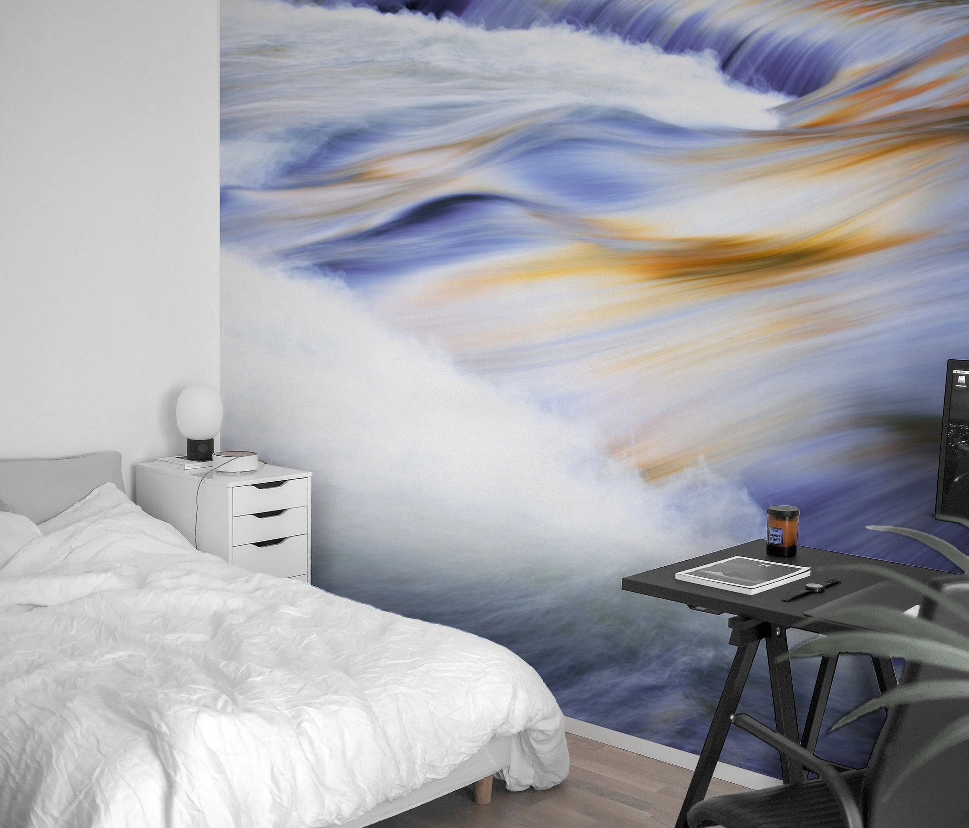 Violet River Rapids Photo Mural Wallpaper from Olive et Oriel where you can shop wallpaper and artworks online