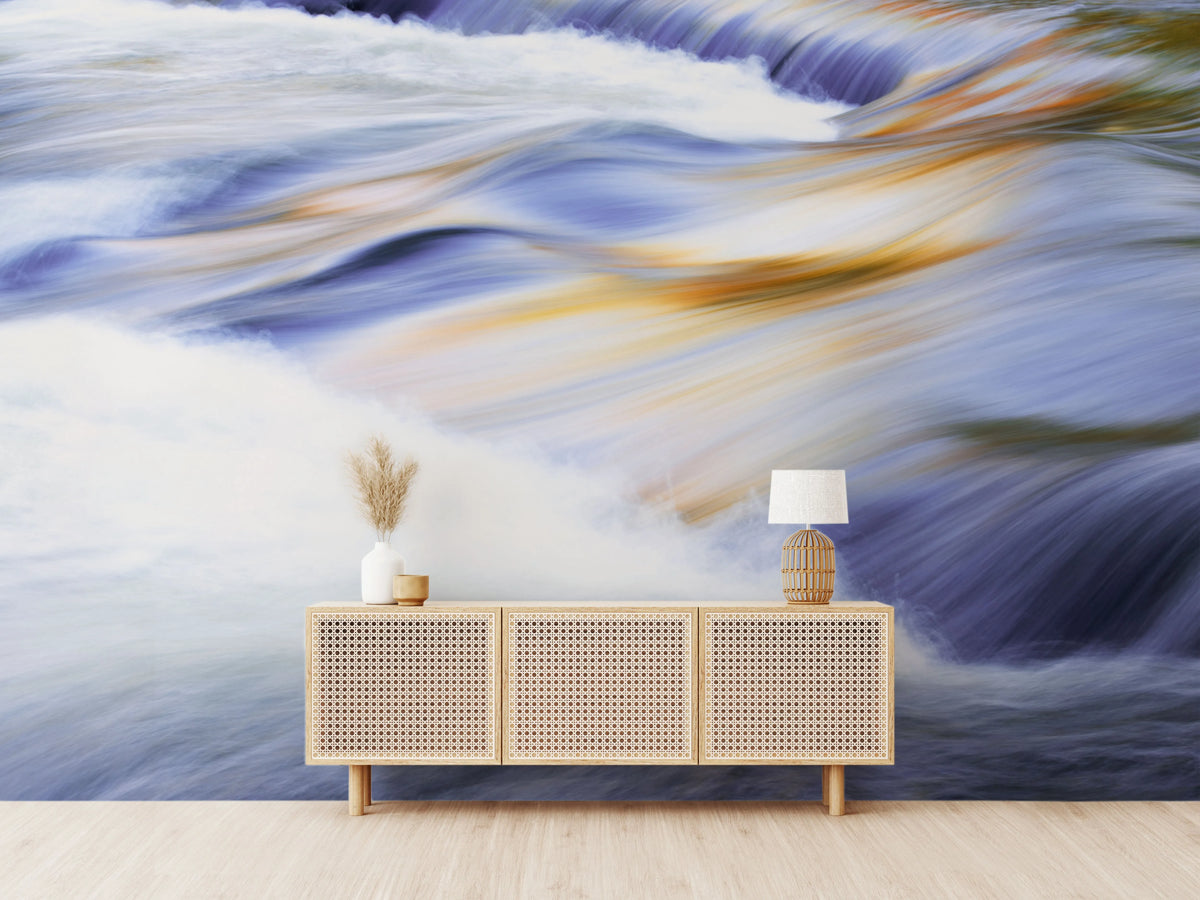 Violet River Rapids Photo Mural Wallpaper from Olive et Oriel where you can shop wallpaper and artworks online