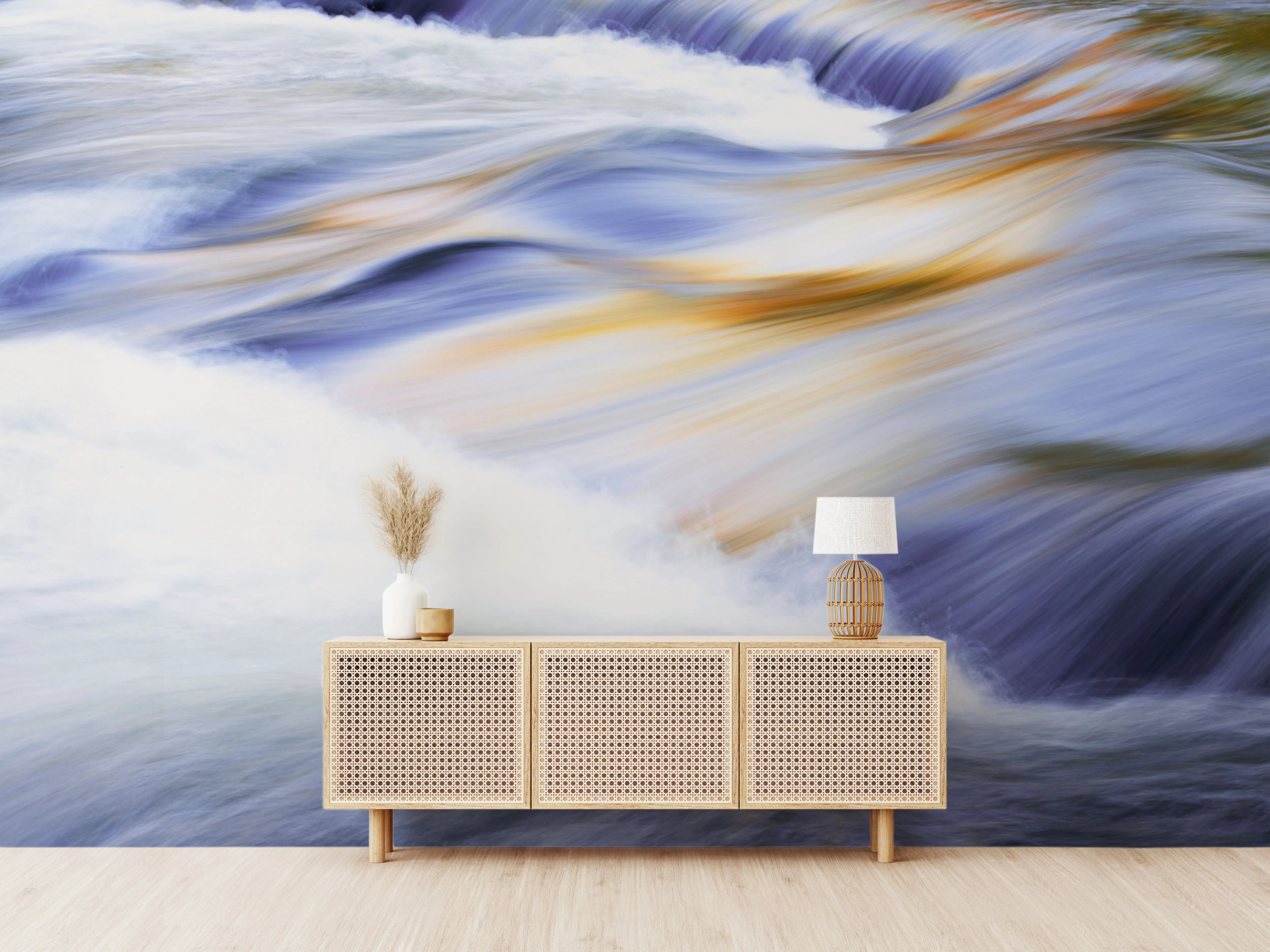 Violet River Rapids Photo Mural Wallpaper from Olive et Oriel where you can shop wallpaper and artworks online