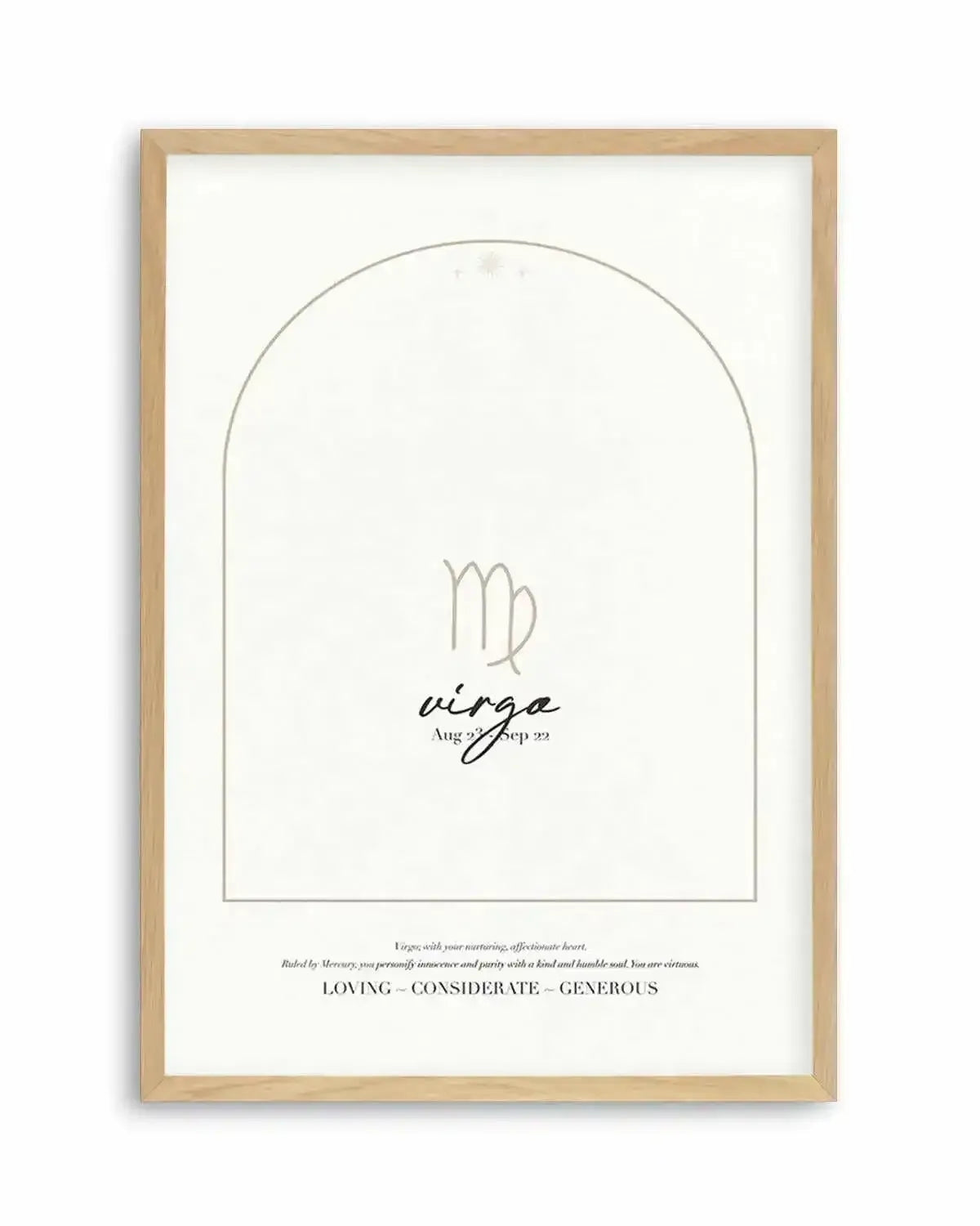 Virgo Star Sign Art Print from Olive et Oriel where you can shop wallpaper and artworks online