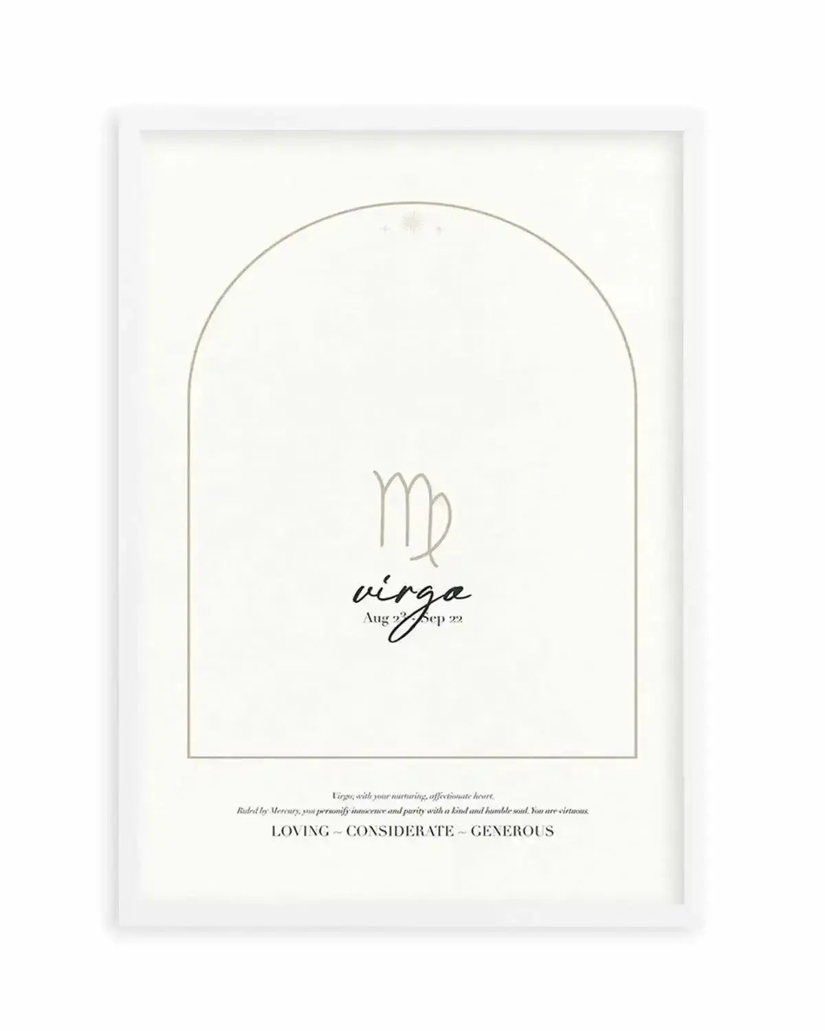Virgo Star Sign Art Print from Olive et Oriel where you can shop wallpaper and artworks online