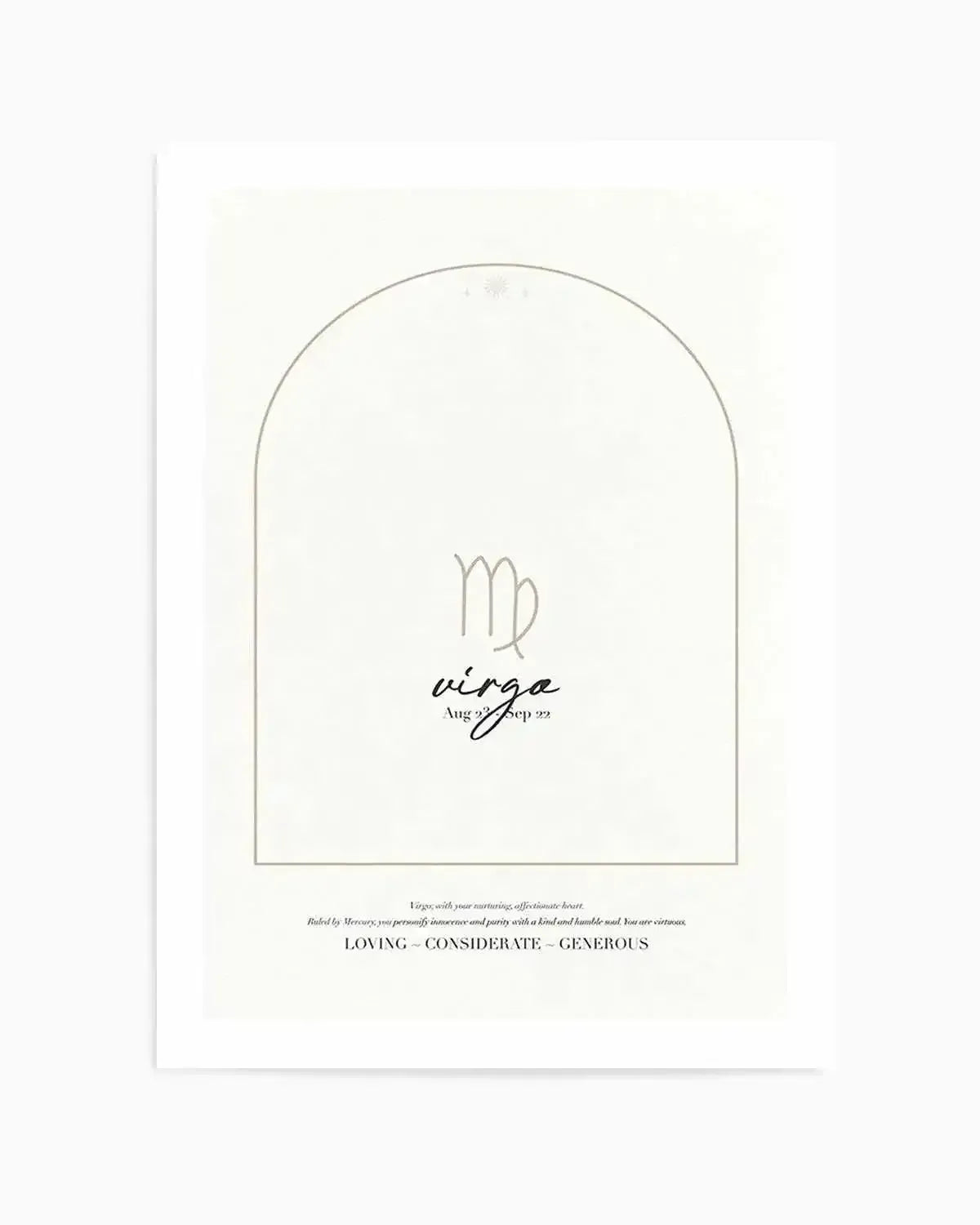 Virgo Star Sign Art Print from Olive et Oriel where you can shop wallpaper and artworks online