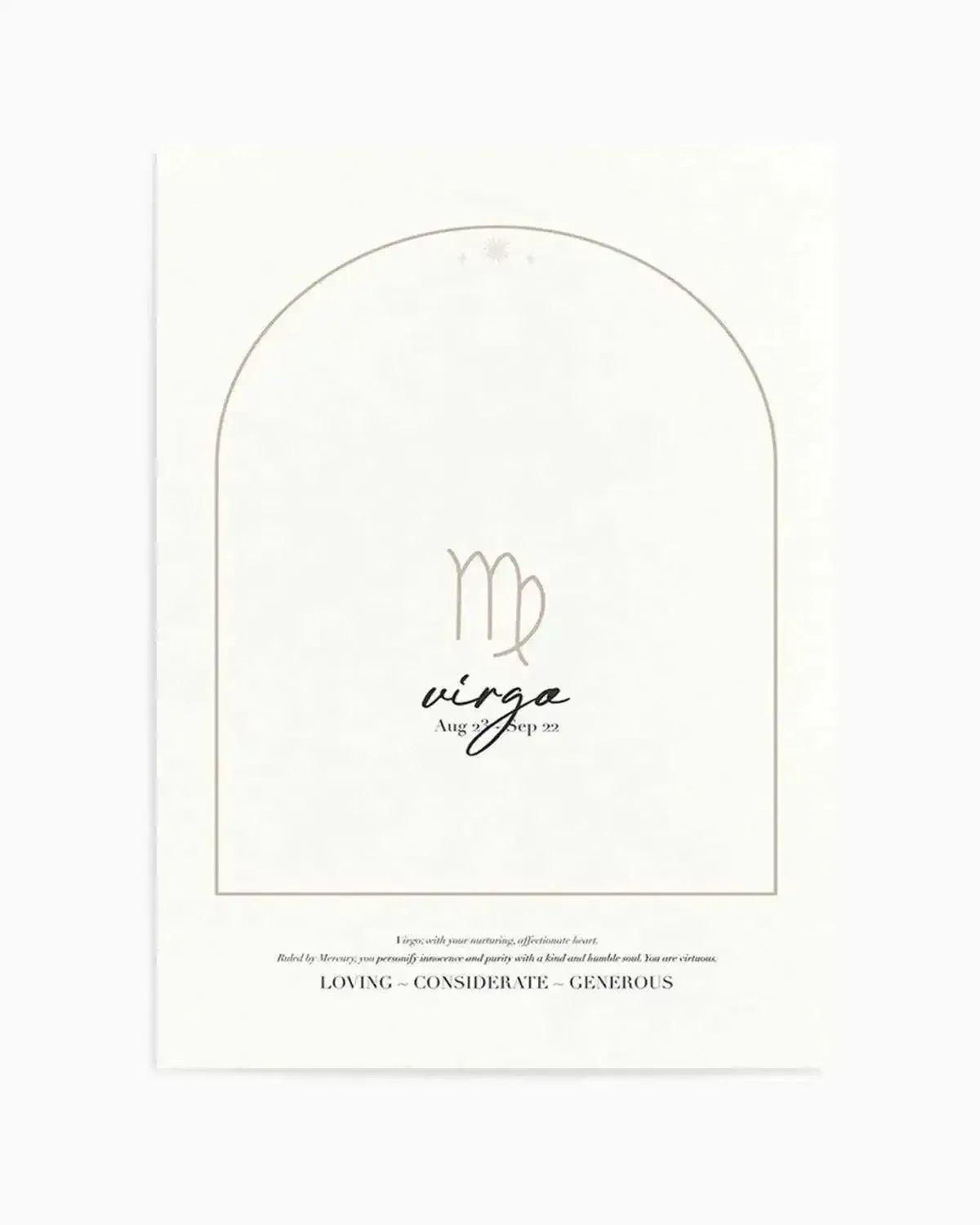 Virgo Star Sign Art Print from Olive et Oriel where you can shop wallpaper and artworks online