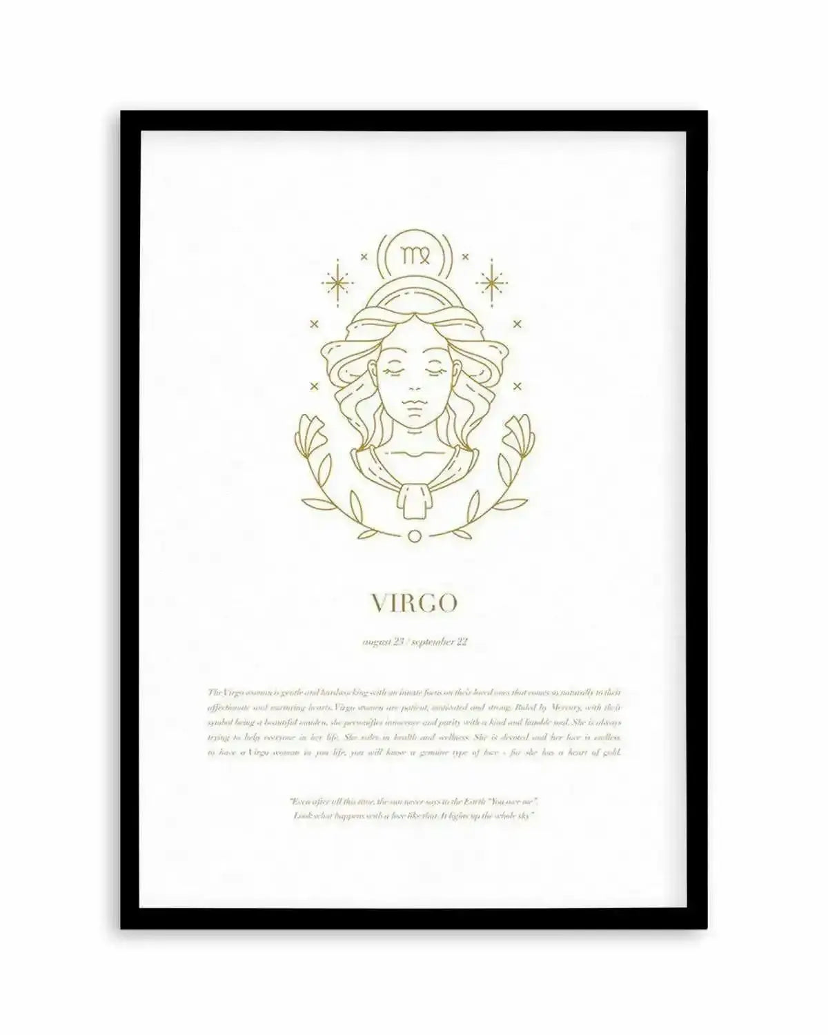 Virgo | Celestial Zodiac Art Print from Olive et Oriel where you can shop wallpaper and artworks online