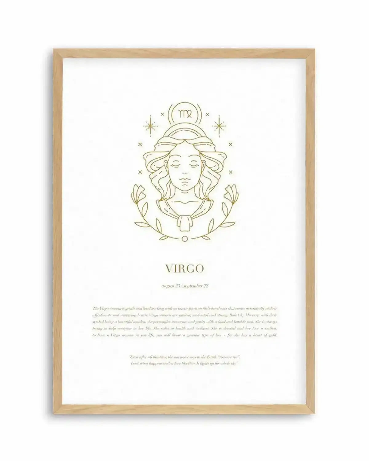 Virgo | Celestial Zodiac Art Print from Olive et Oriel where you can shop wallpaper and artworks online