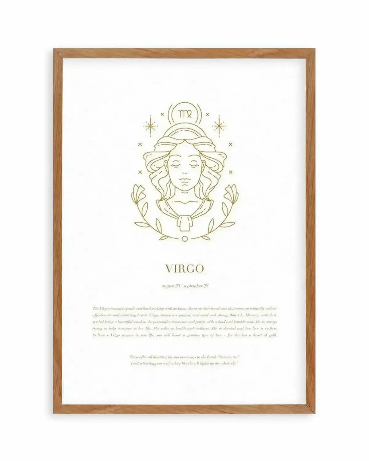 Virgo | Celestial Zodiac Art Print from Olive et Oriel where you can shop wallpaper and artworks online