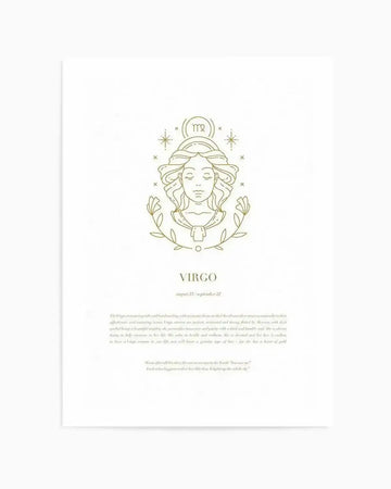 Virgo | Celestial Zodiac Art Print from Olive et Oriel where you can shop wallpaper and artworks online