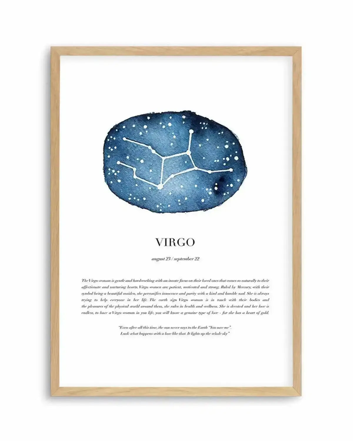 Virgo | Watercolour Zodiac Art Print from Olive et Oriel where you can shop wallpaper and artworks online