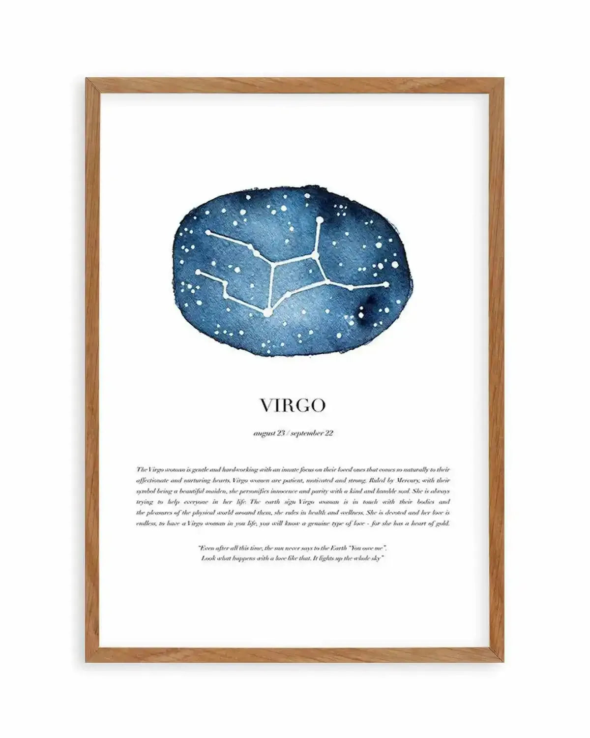 Virgo | Watercolour Zodiac Art Print from Olive et Oriel where you can shop wallpaper and artworks online