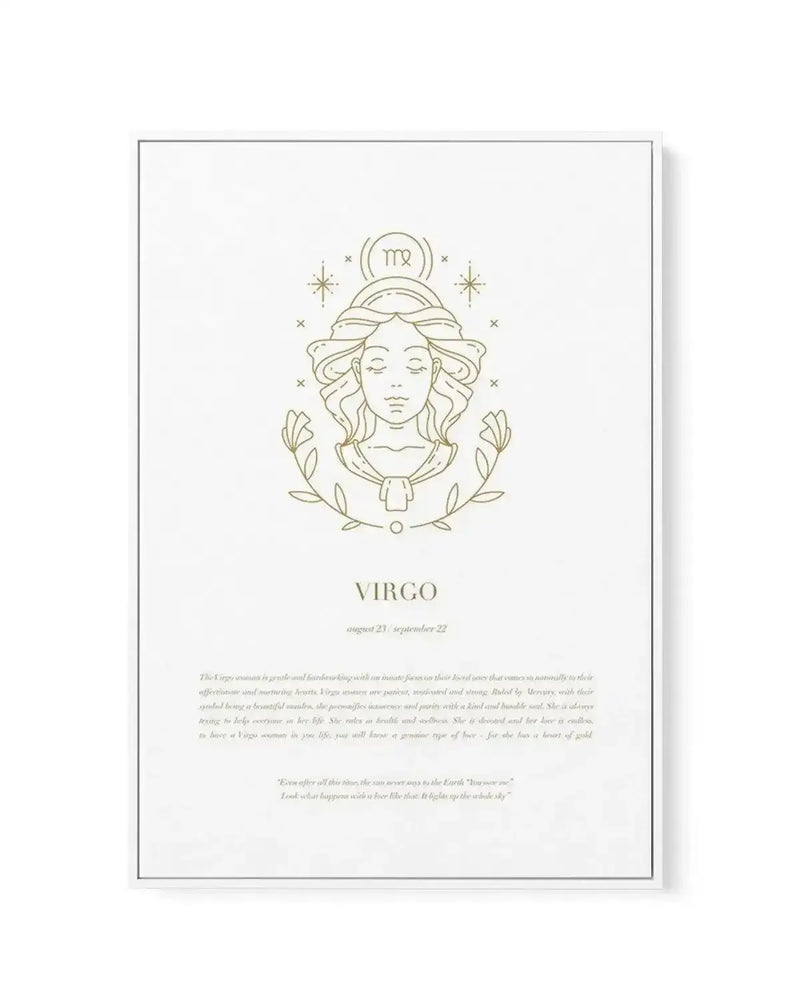 Virgo | Celestial Zodiac | Framed Canvas Art Print art print