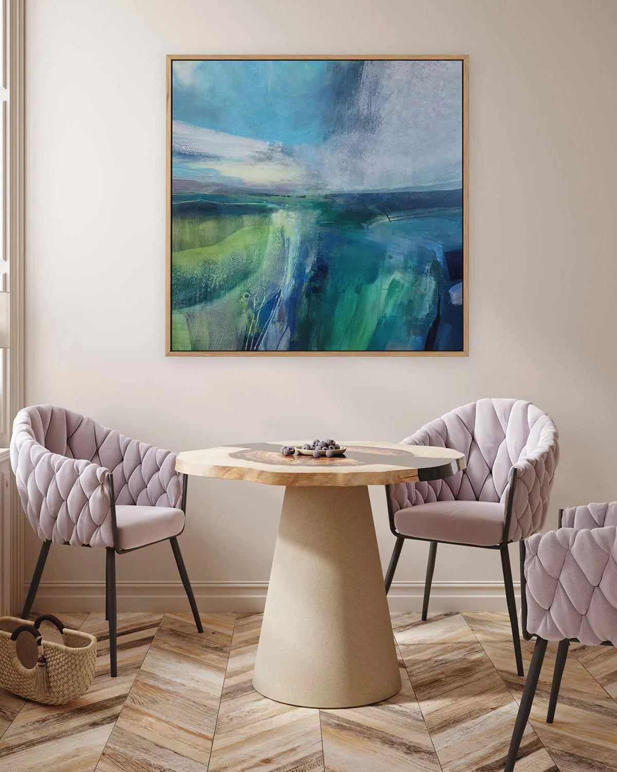 Viridescent Valley II by Andrew Kinmont | Framed Canvas Art Print from Olive et Oriel where you can shop wallpaper and artworks online