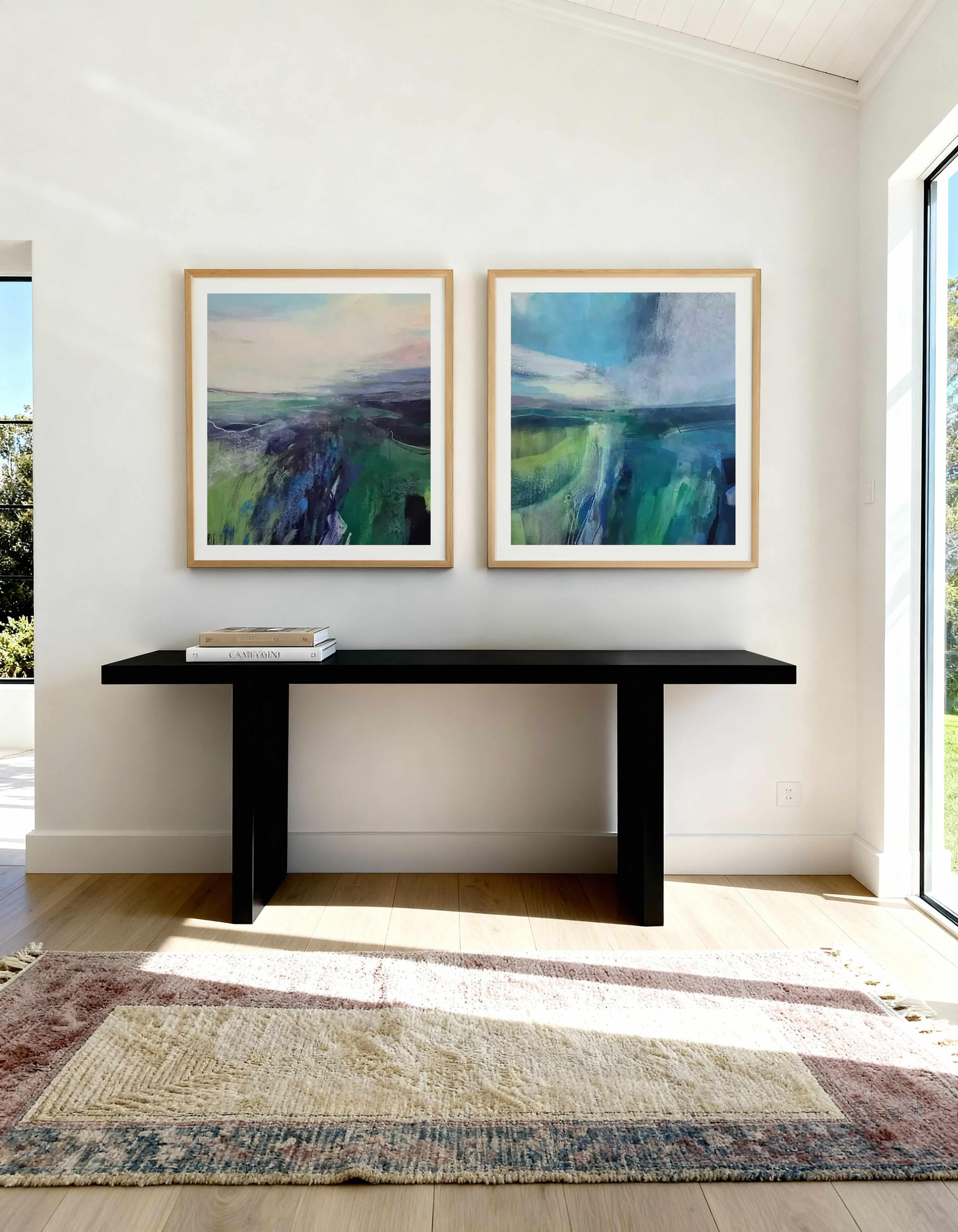 Viridescent Valley I & II by Andrew Kinmont Art Print Set of 2 | Matching Wall Art from Olive et Oriel where you can shop wallpaper and artworks online