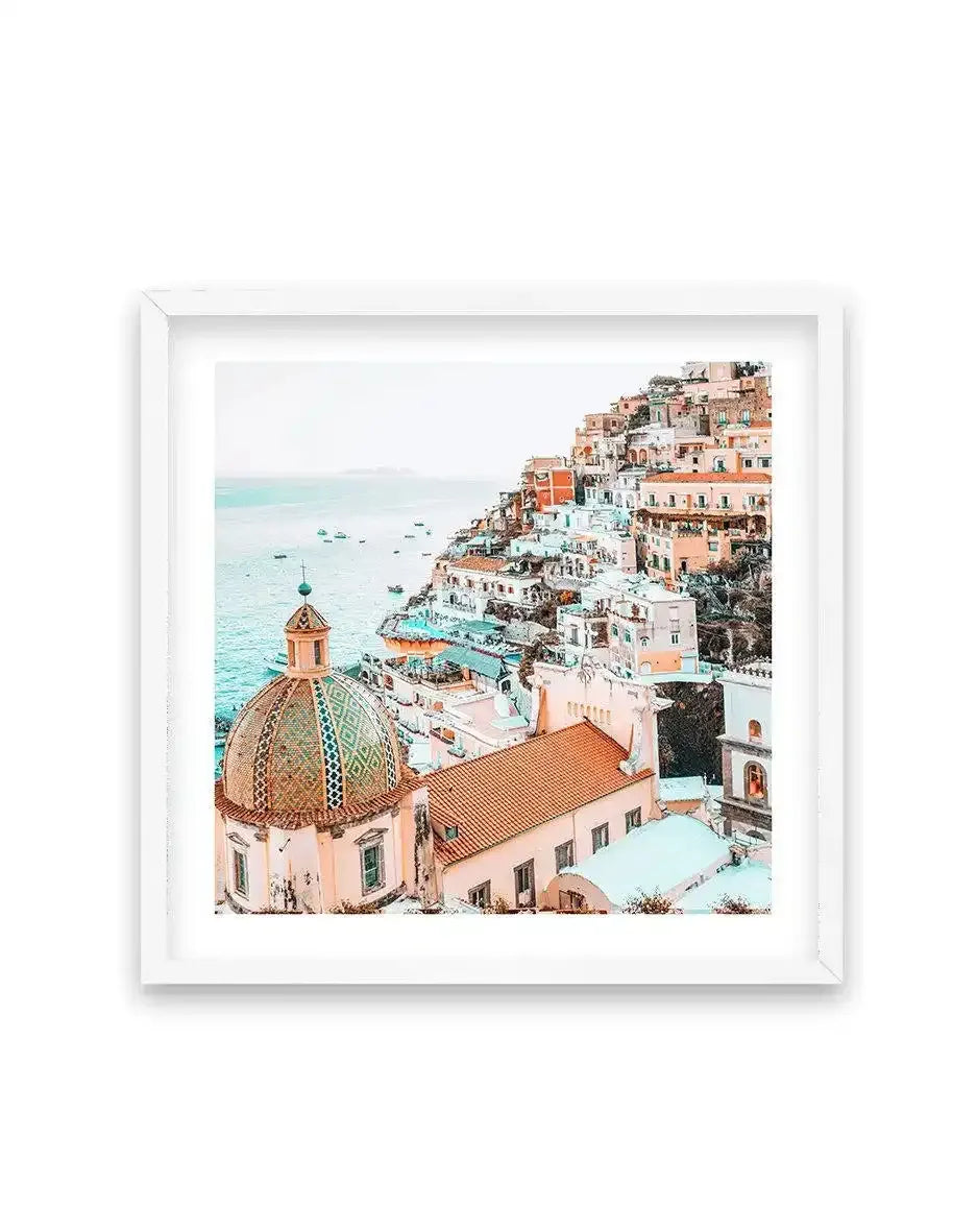 Vista Di Positano | SQ Art Print-PRINT-Olive et Oriel-Olive et Oriel-70x70 cm | 27.5" x 27.5"-White-With White Border-Buy-Australian-Art-Prints-Online-with-Olive-et-Oriel-Your-Artwork-Specialists-Austrailia-Decorate-With-Coastal-Photo-Wall-Art-Prints-From-Our-Beach-House-Artwork-Collection-Fine-Poster-and-Framed-Artwork