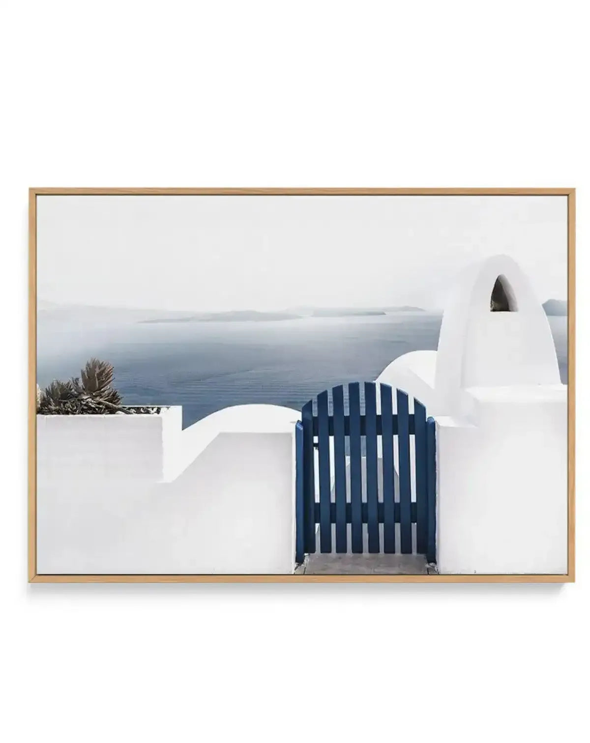 Vista di Santorini | Framed Canvas-Shop Greece Wall Art Prints Online with Olive et Oriel - Our collection of Greek Islands art prints offer unique wall art including blue domes of Santorini in Oia, mediterranean sea prints and incredible posters from Milos and other Greece landscape photography - this collection will add mediterranean blue to your home, perfect for updating the walls in coastal, beach house style. There is Greece art on canvas and extra large wall art with fast, free shipping a