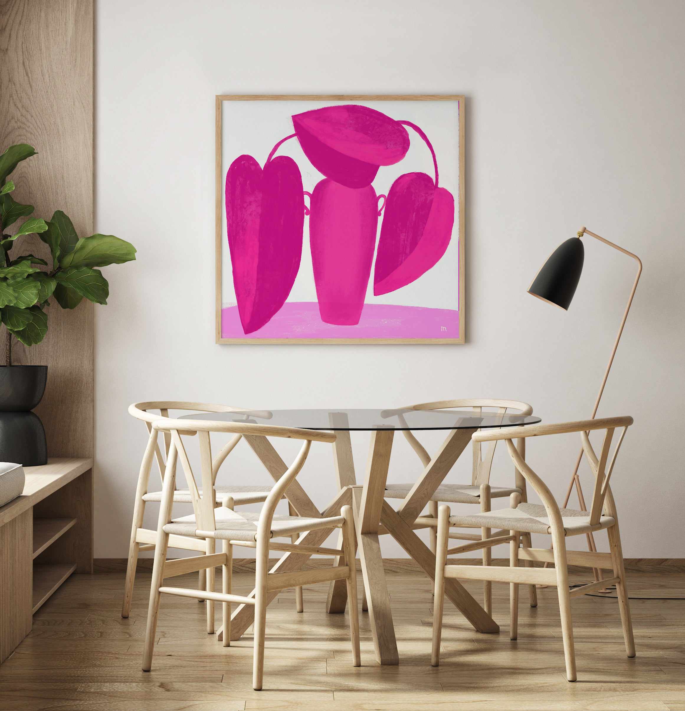 Vivid Magenta Plant I by Marco Marella | Art Print