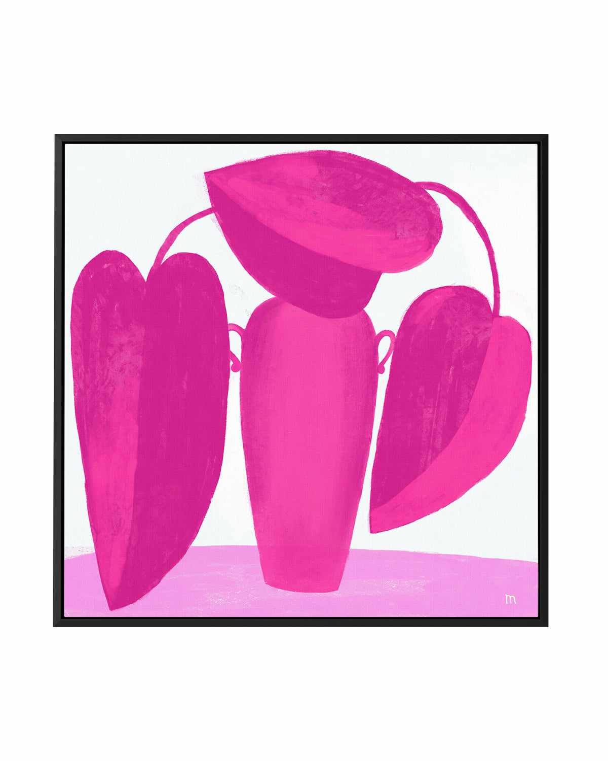 Vivid Magenta Plant I by Marco Marella | Framed Canvas Art Print