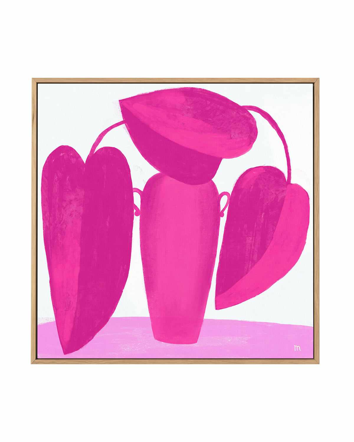 Vivid Magenta Plant I by Marco Marella | Framed Canvas Art Print