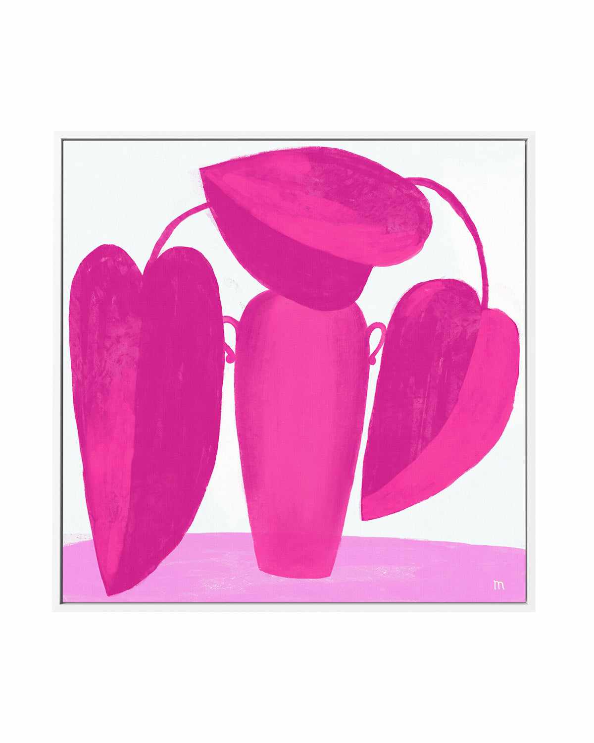 Vivid Magenta Plant I by Marco Marella | Framed Canvas Art Print