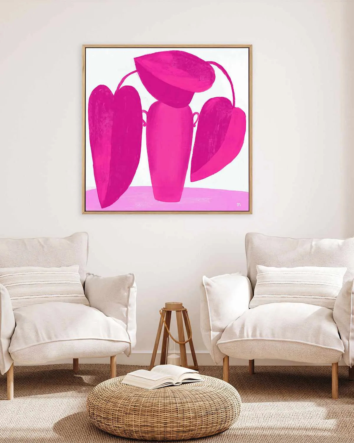 Vivid Magenta Plant I by Marco Marella | Framed Canvas Art Print from Olive et Oriel where you can shop wallpaper and artworks online