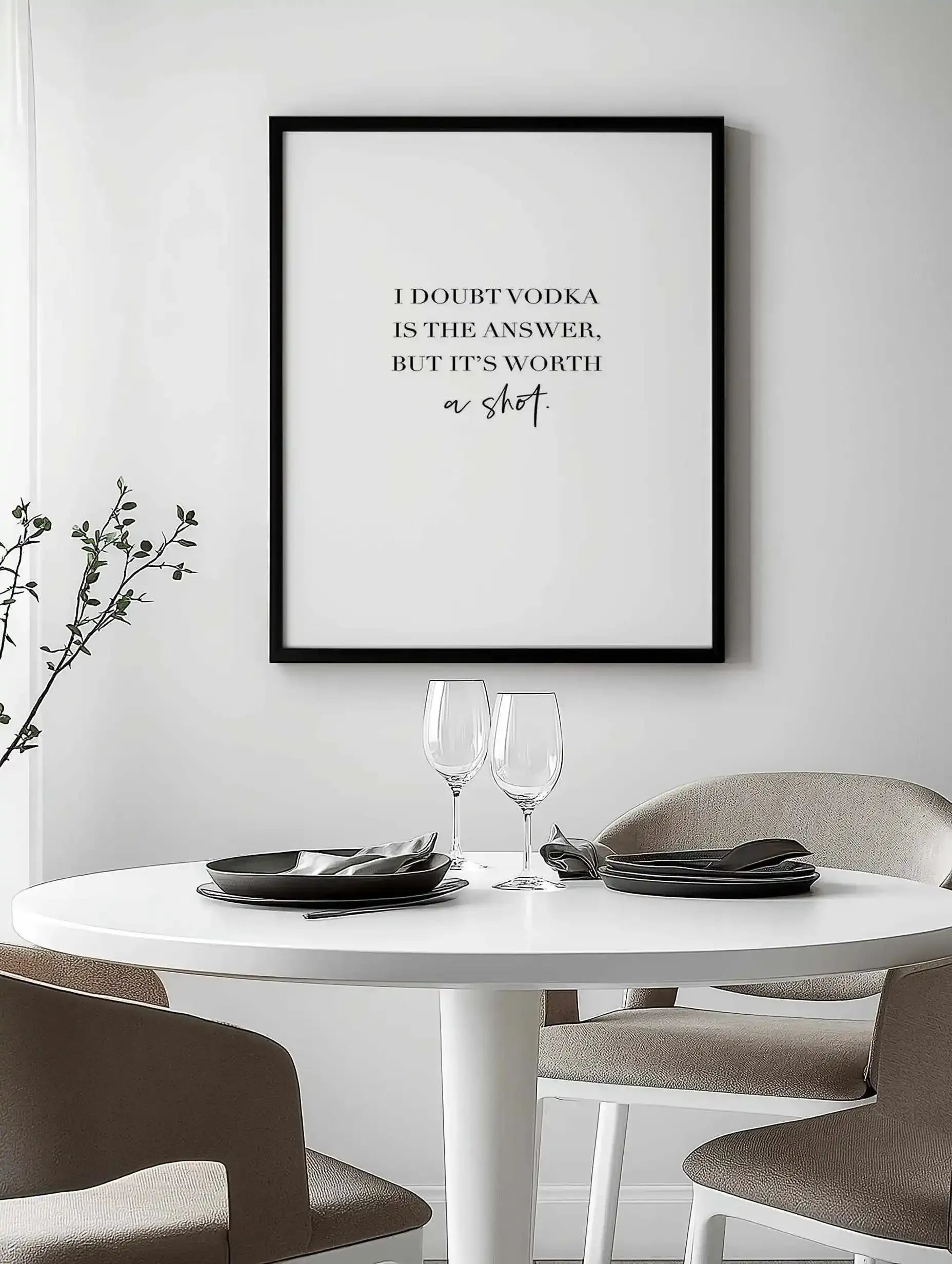 Vodka Is The Answer | Customise Me! Art Print from Olive et Oriel where you can shop wallpaper and artworks online