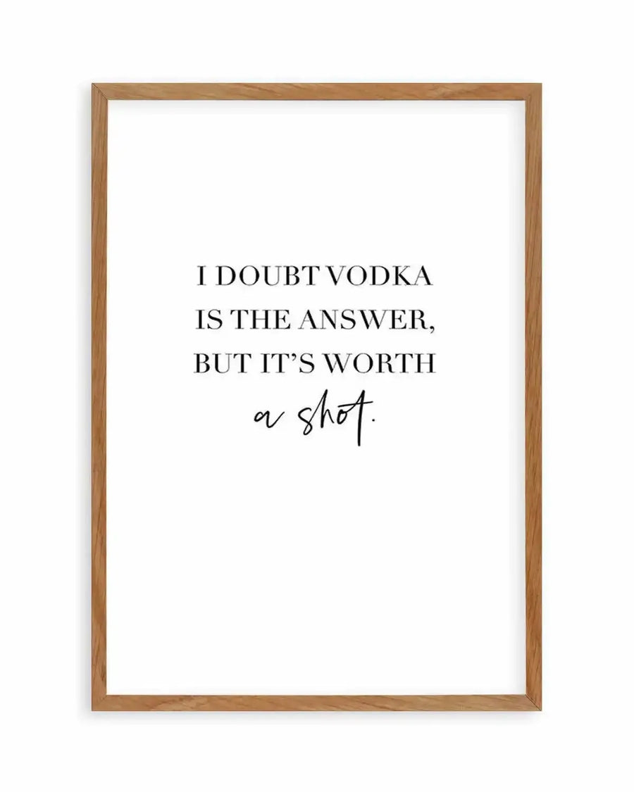 Vodka Is The Answer | Customise Me! Art Print from Olive et Oriel where you can shop wallpaper and artworks online