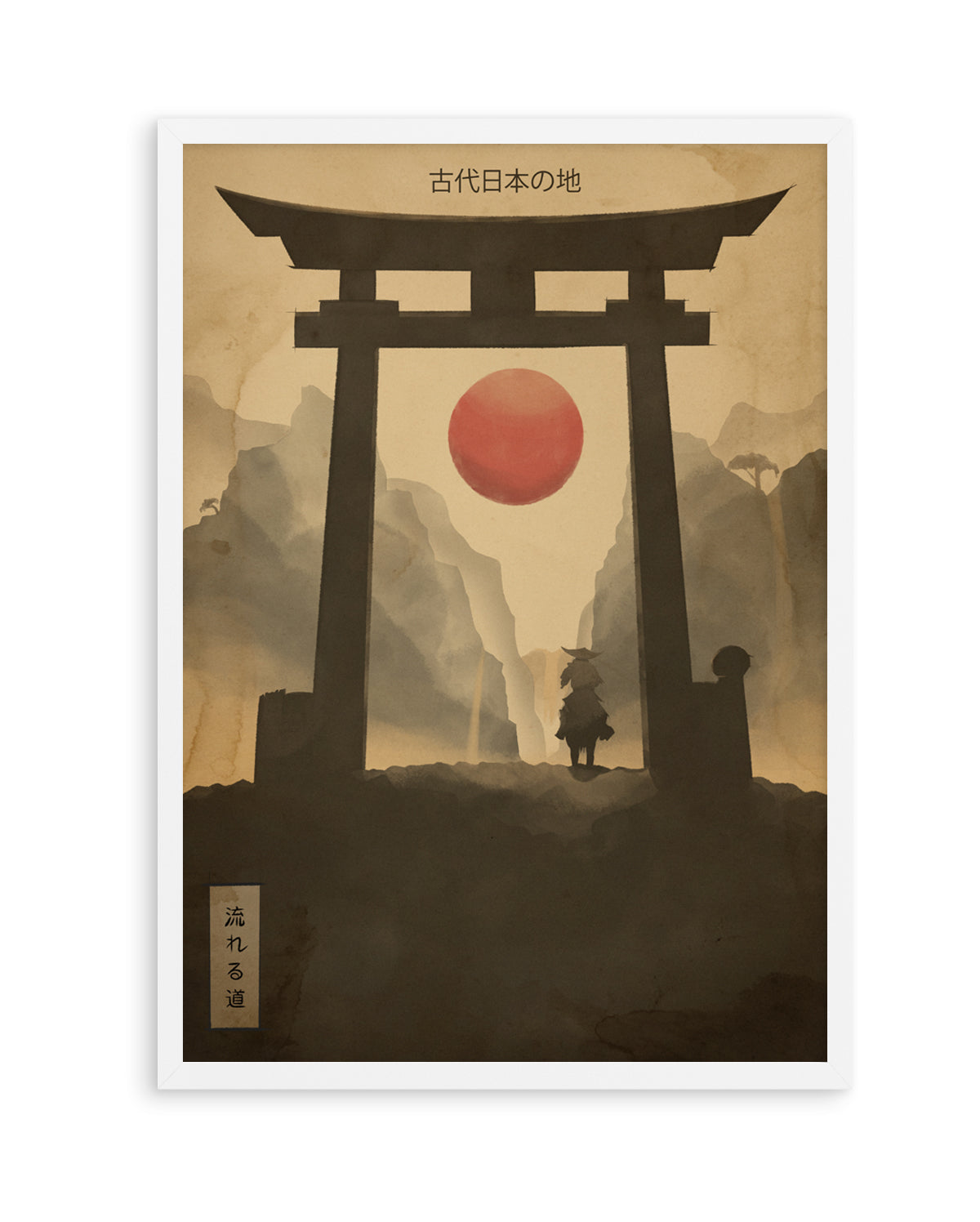 Warrior at Torii Gate by Fadil Roze | Art Print