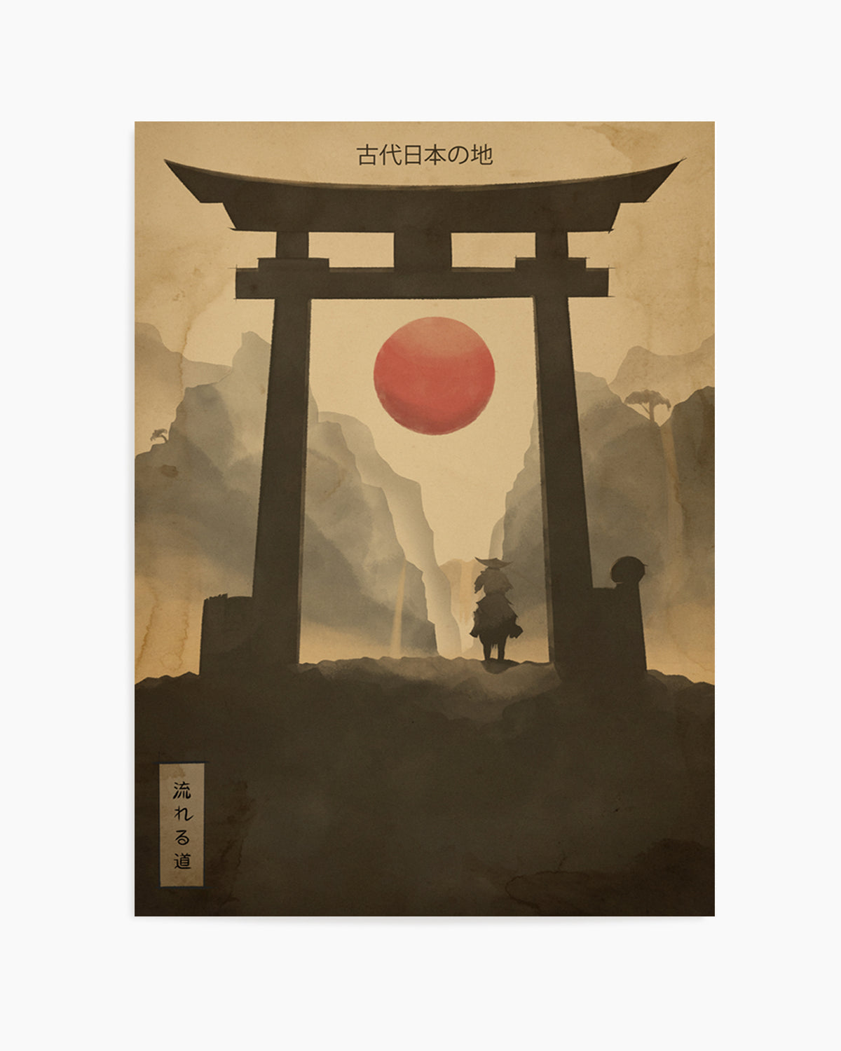 Warrior at Torii Gate by Fadil Roze | Art Print