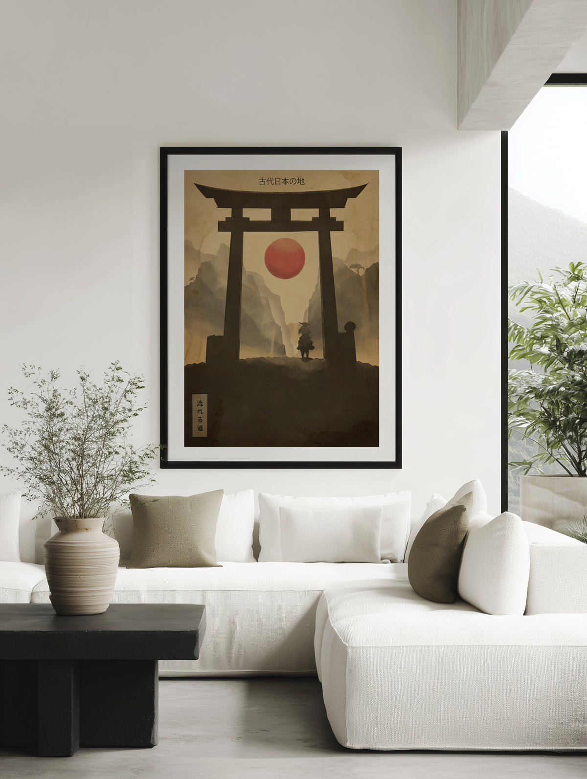 Warrior at Torii Gate by Fadil Roze | Art Print